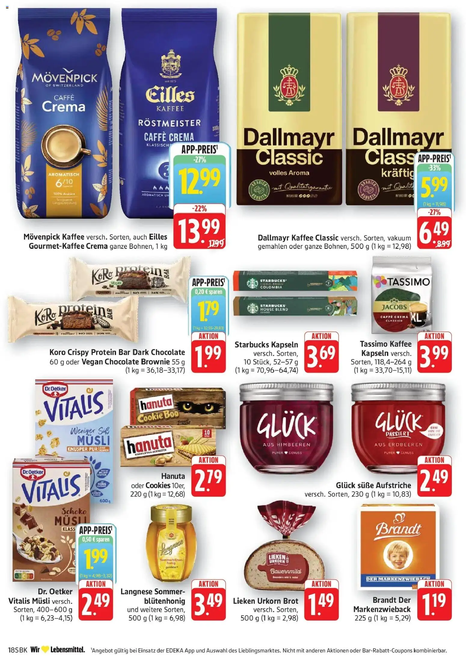 Edeka Prospekt Pirmasens (ab 12.10.2026) » Angebote Online | Seite: 18 | Produkte: Himbeeren, Langnese, Erdbeeren, Tassimo