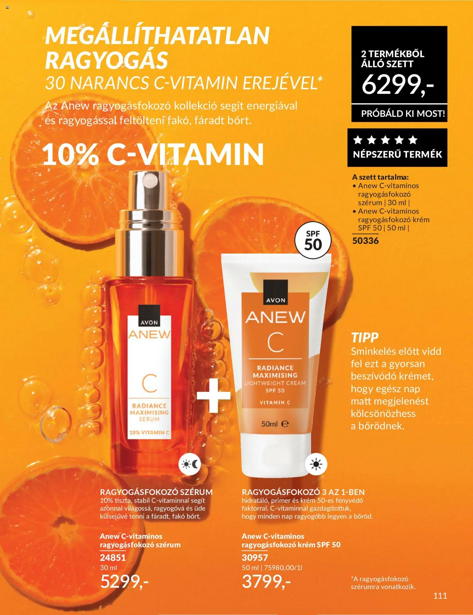 Avon akciós ujság - amely érvényes a következő dátumtól: 01.06.2026 | Oldal: 139 | Termékek: Vitamin c, Fényvédő, Narancs