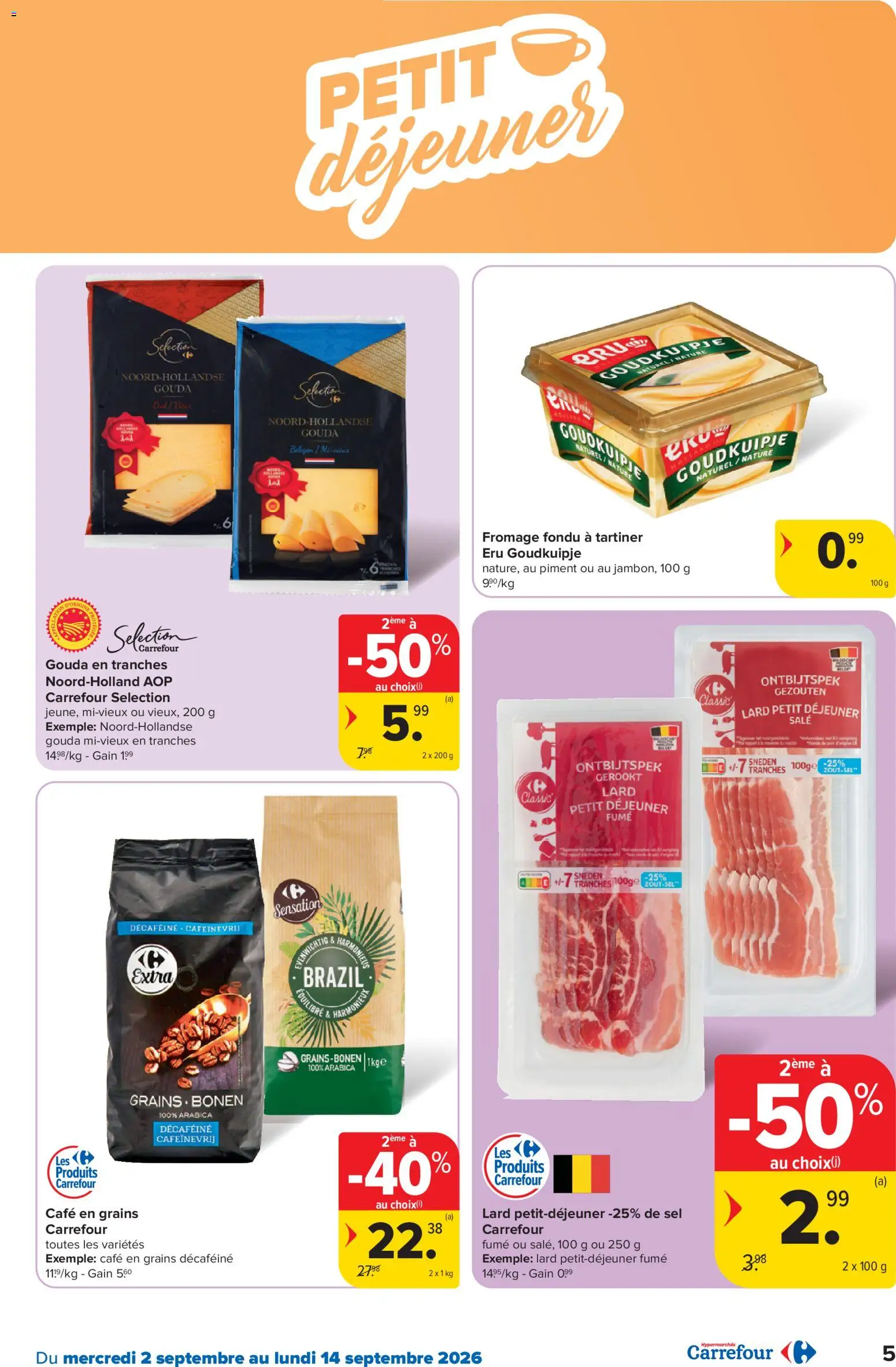 {H1} | Pagina: 5 | Producten: Bacon, Gouda, Zout
