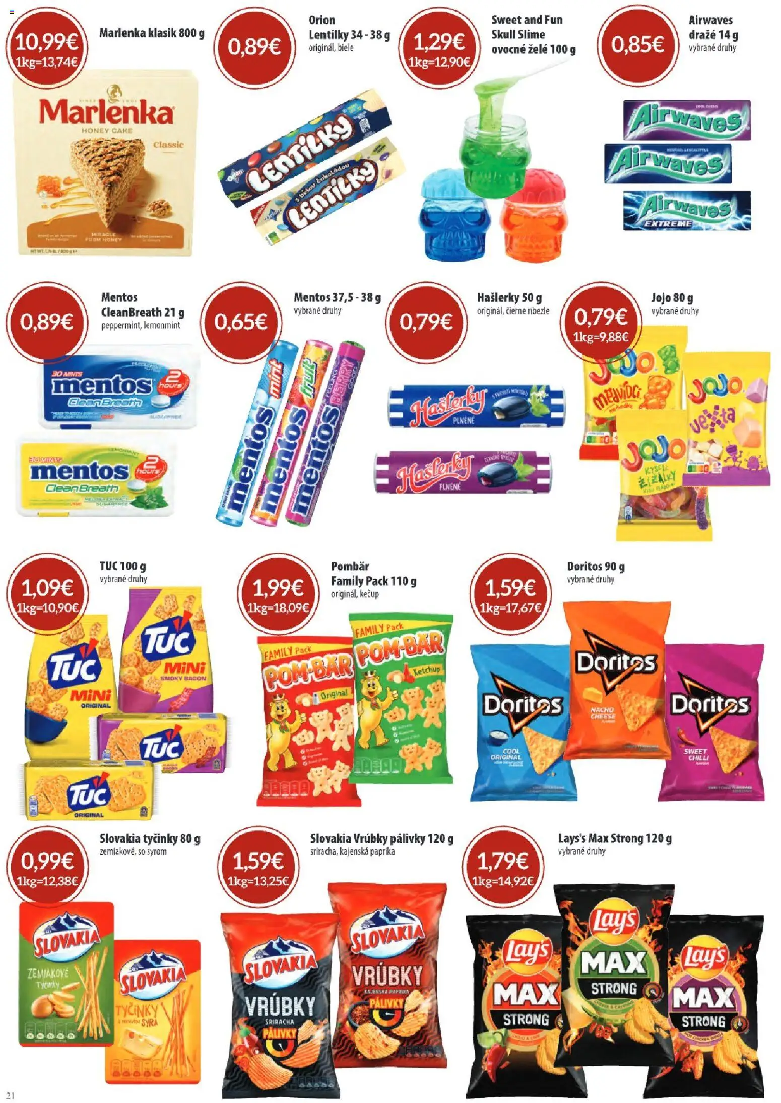 Nové KARMEN CBA akcie – leták je platný od 01.10.2026 | Strana: 21 | Produkty: Ríbezle, Paprika, Marlenka, Kečup