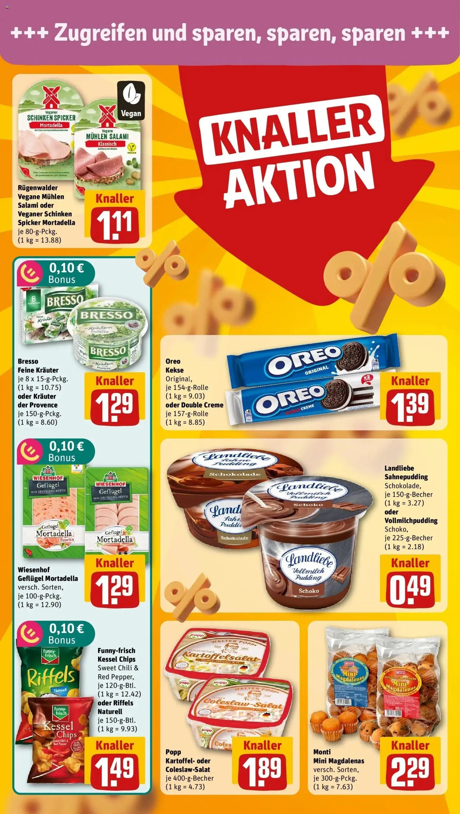 REWE Prospekt ab 17.08.2026 zum Blättern » Angebote | Seite: 4 | Produkte: Schokolade, Pudding, Creme, Schinken