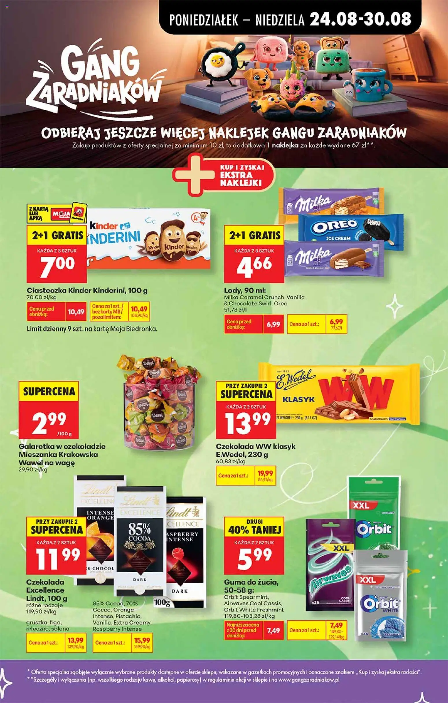 Biedronka Polsko leták - Gang zaradniakow od 24.08.2026 | Strana: 11 | Produkty: Milka, Oreo, Guma, Kinder