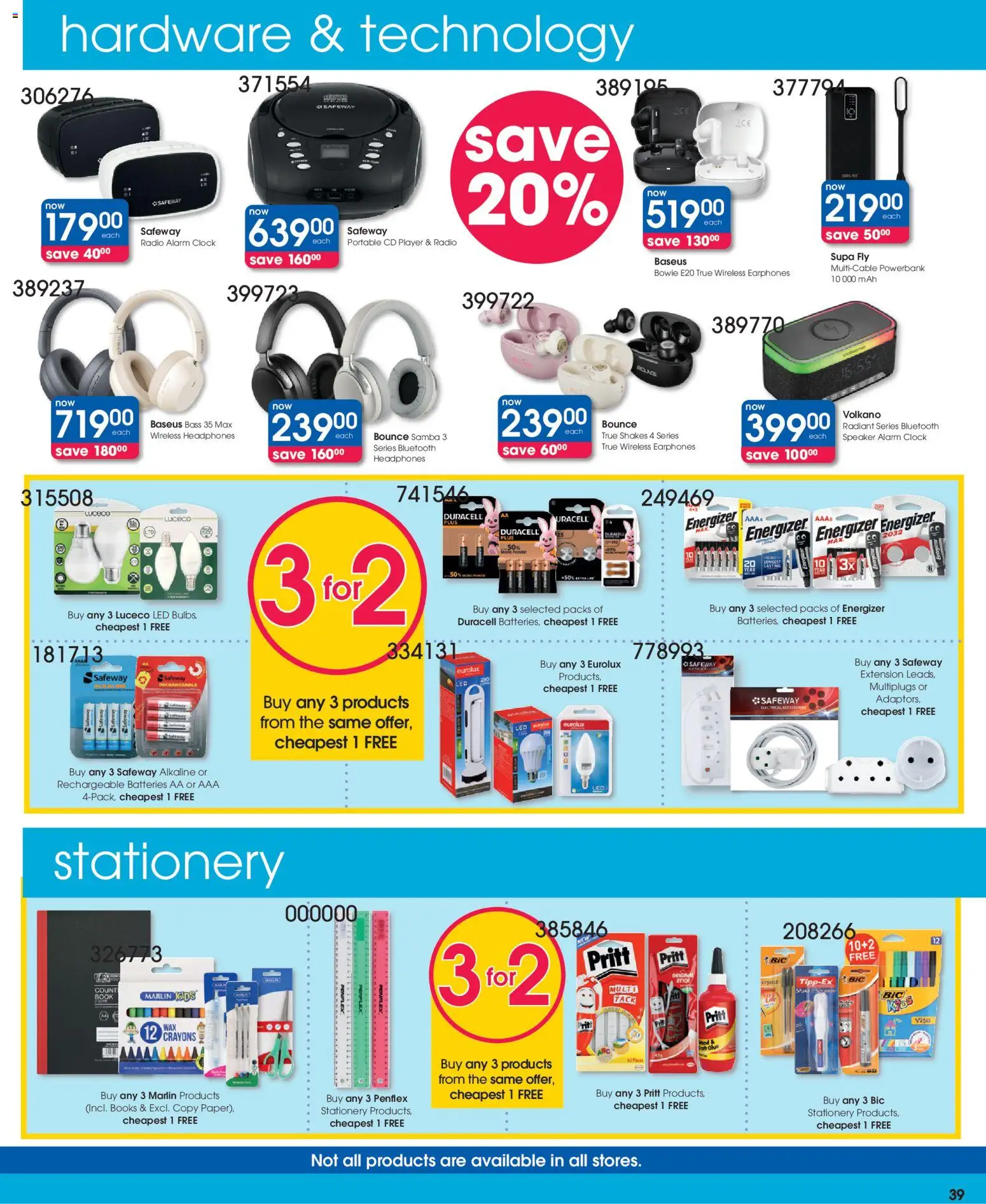 New Clicks catalogue – valid from 23/06/2026 | Page: 37 | Products: Alarm clock, Headphones, Speaker, Clock