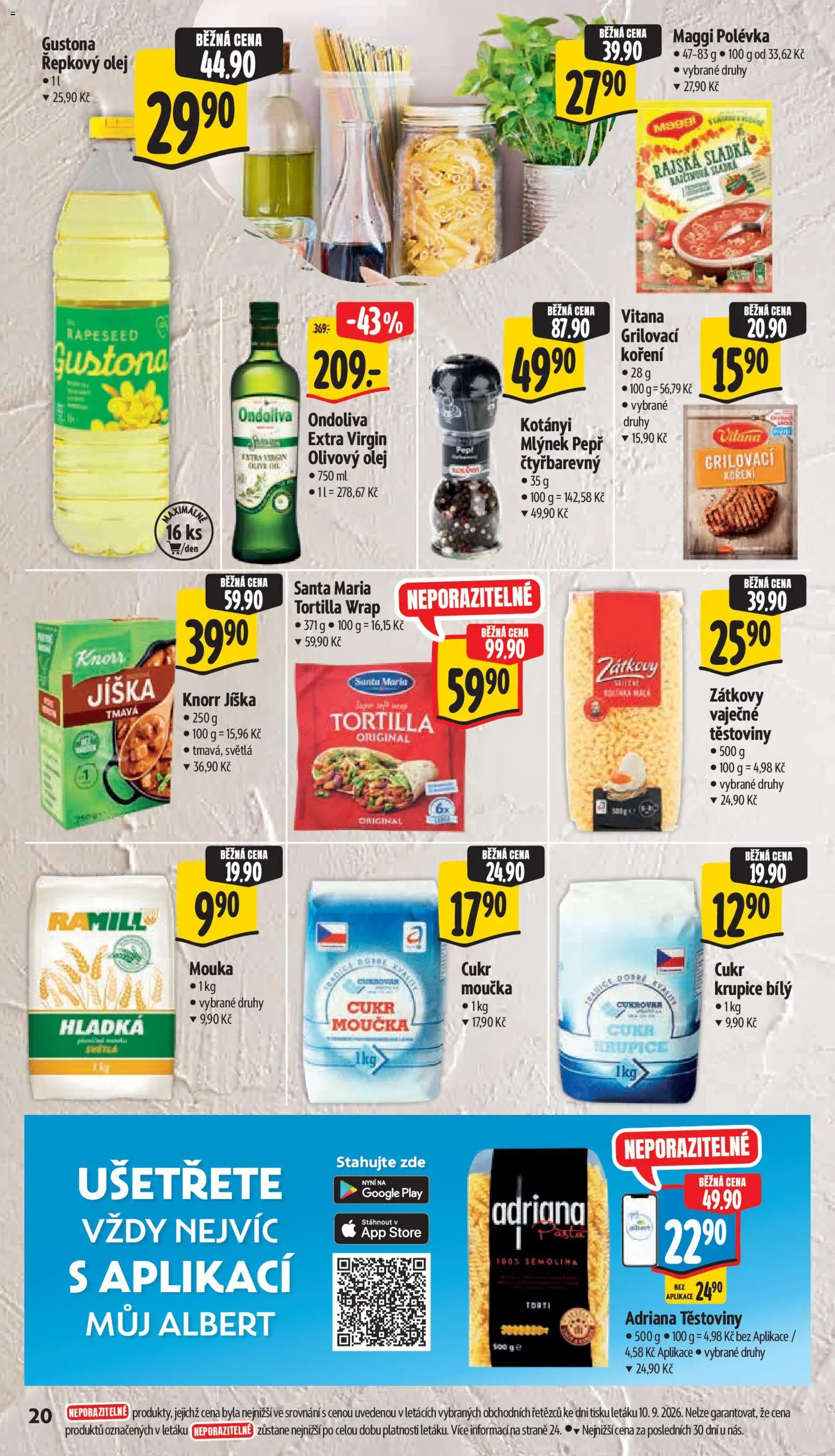 Albert leták - Supermarket od 16.09.2026 | Strana: 30 | Produkty: Krupice, Knorr, Mlýnek, Cukr moučka