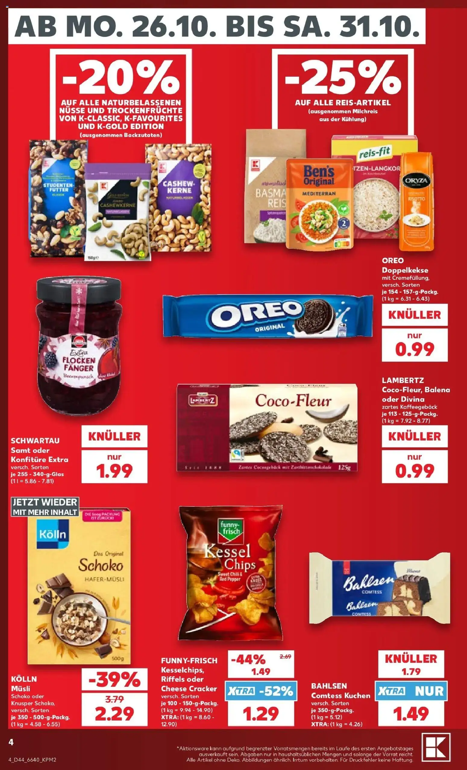 Prospekt Kaufland ab 26.10.2026 » Angebote Online zum Blättern | Seite: 8 | Produkte: Cashew, Chili, Trockenfrüchte, Flocken