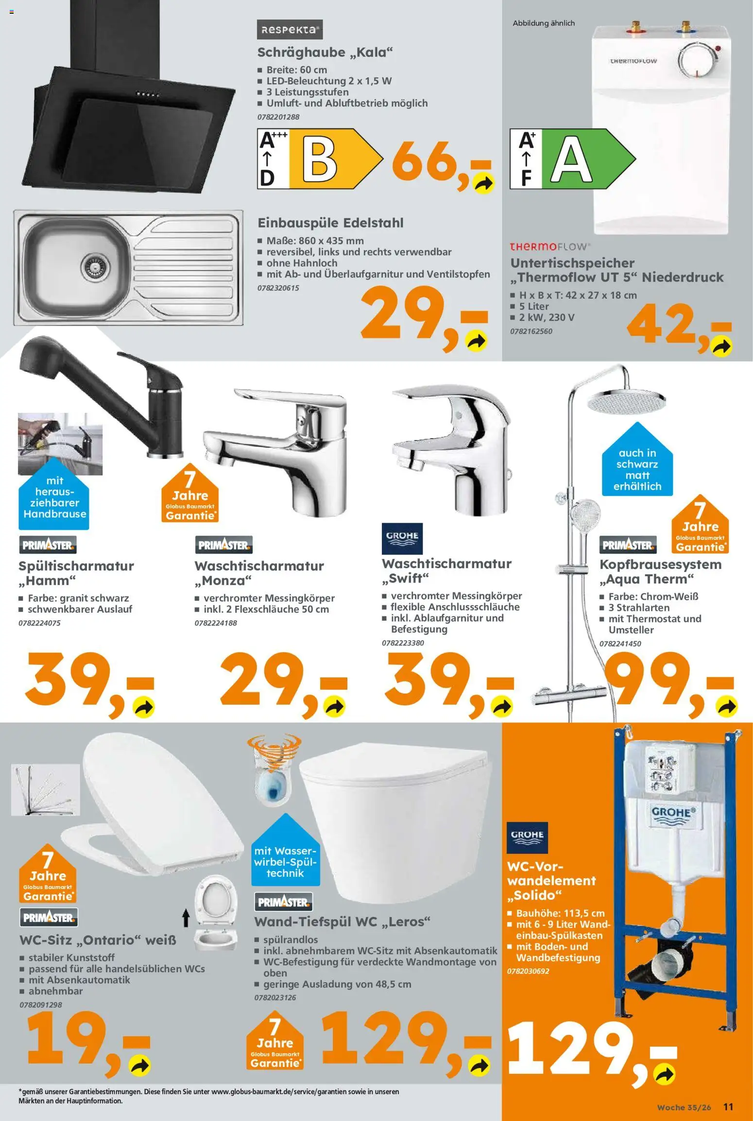 Globus Baumarkt Prospekt Saarbrücken – gültig ab 24.08.2026 | Seite: 11 | Produkte: Wasser