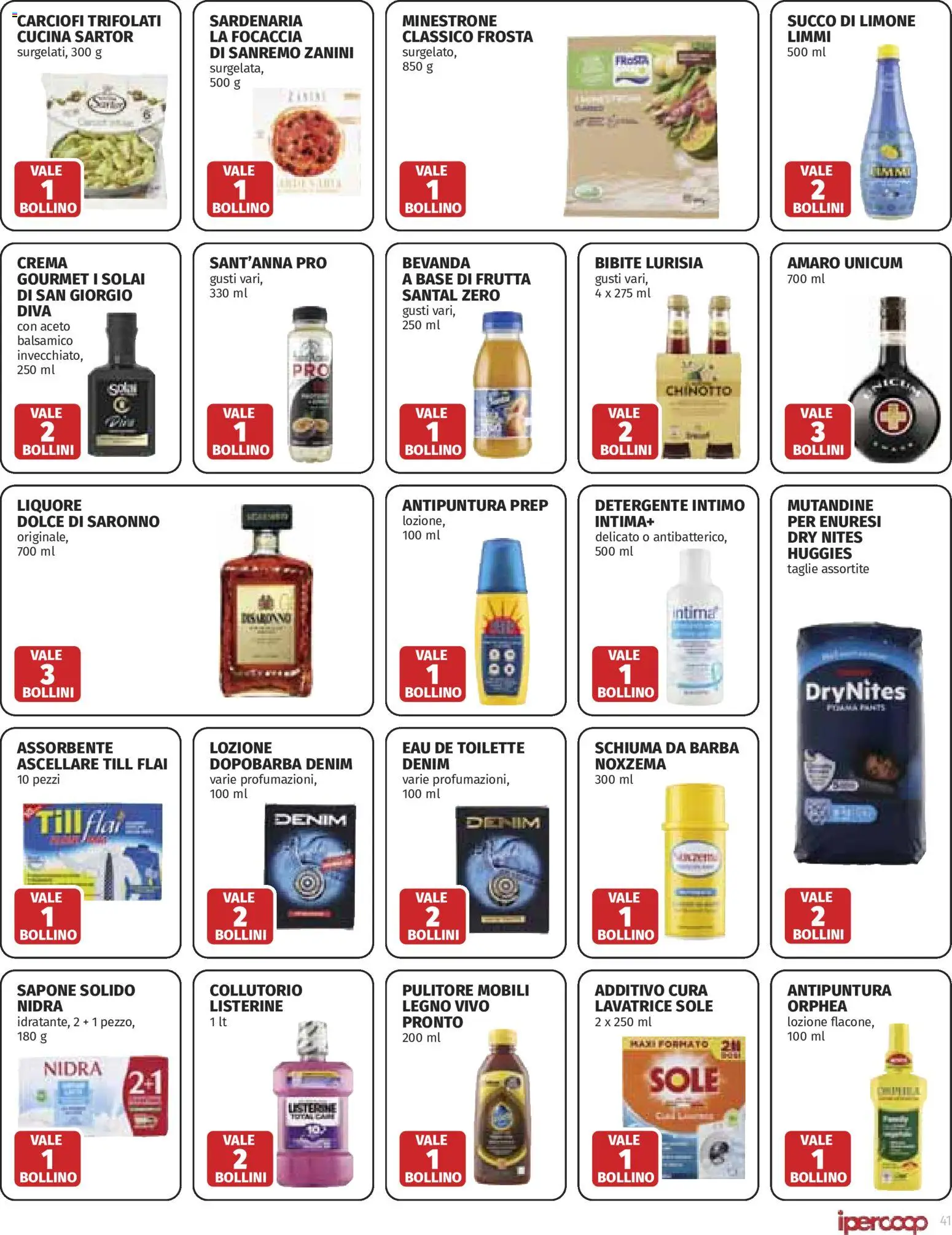 Volantino Ipercoop del 18.06.2026 | Pagina: 41 | Prodotti: Dopobarba, Chinotto, Frutta, Carciofi