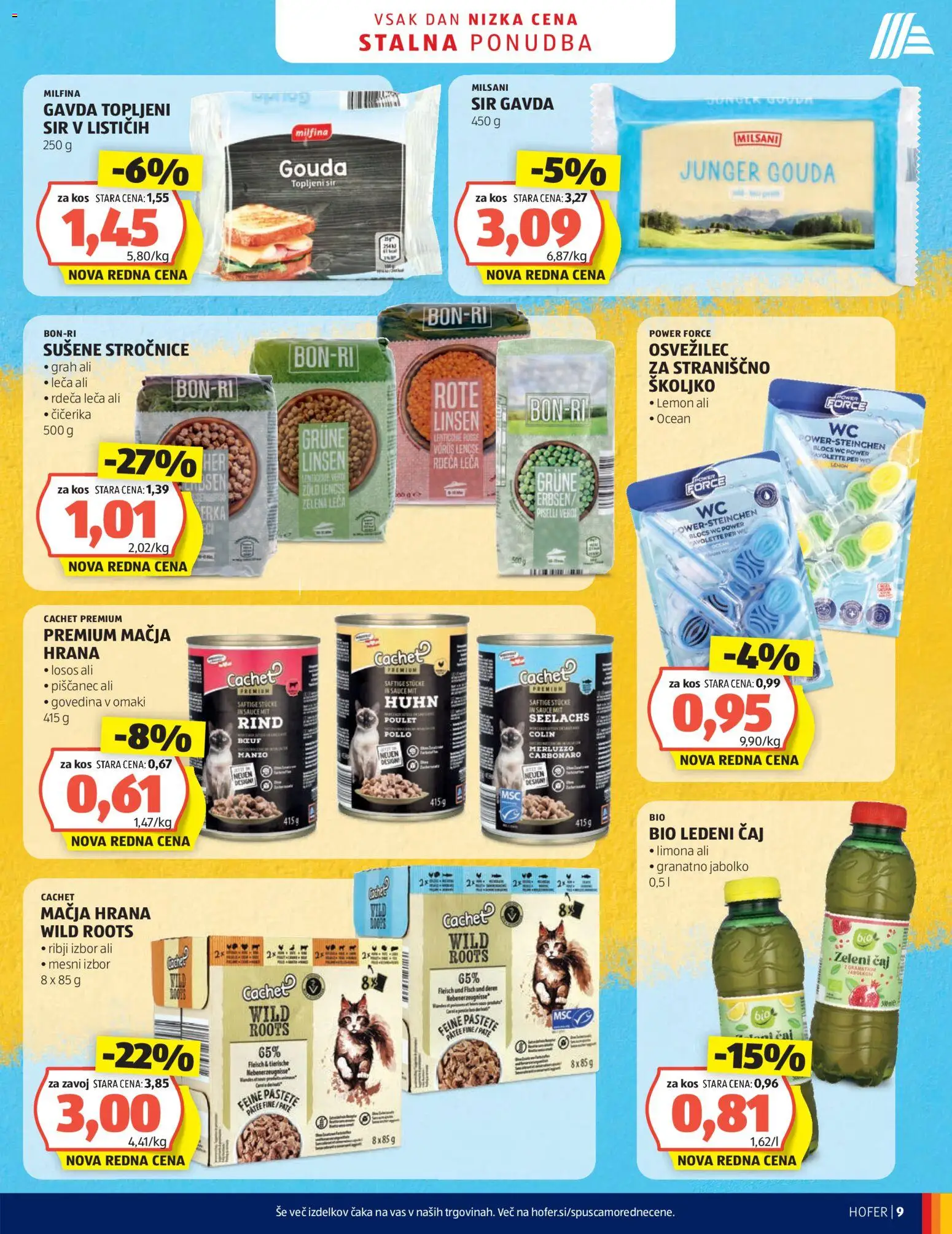 Hofer SI katalog | vrijedi od 22.07.2026 | Stranica: 9 | Proizvodi: Ledeni čaj, Čaj, Leća, Gouda