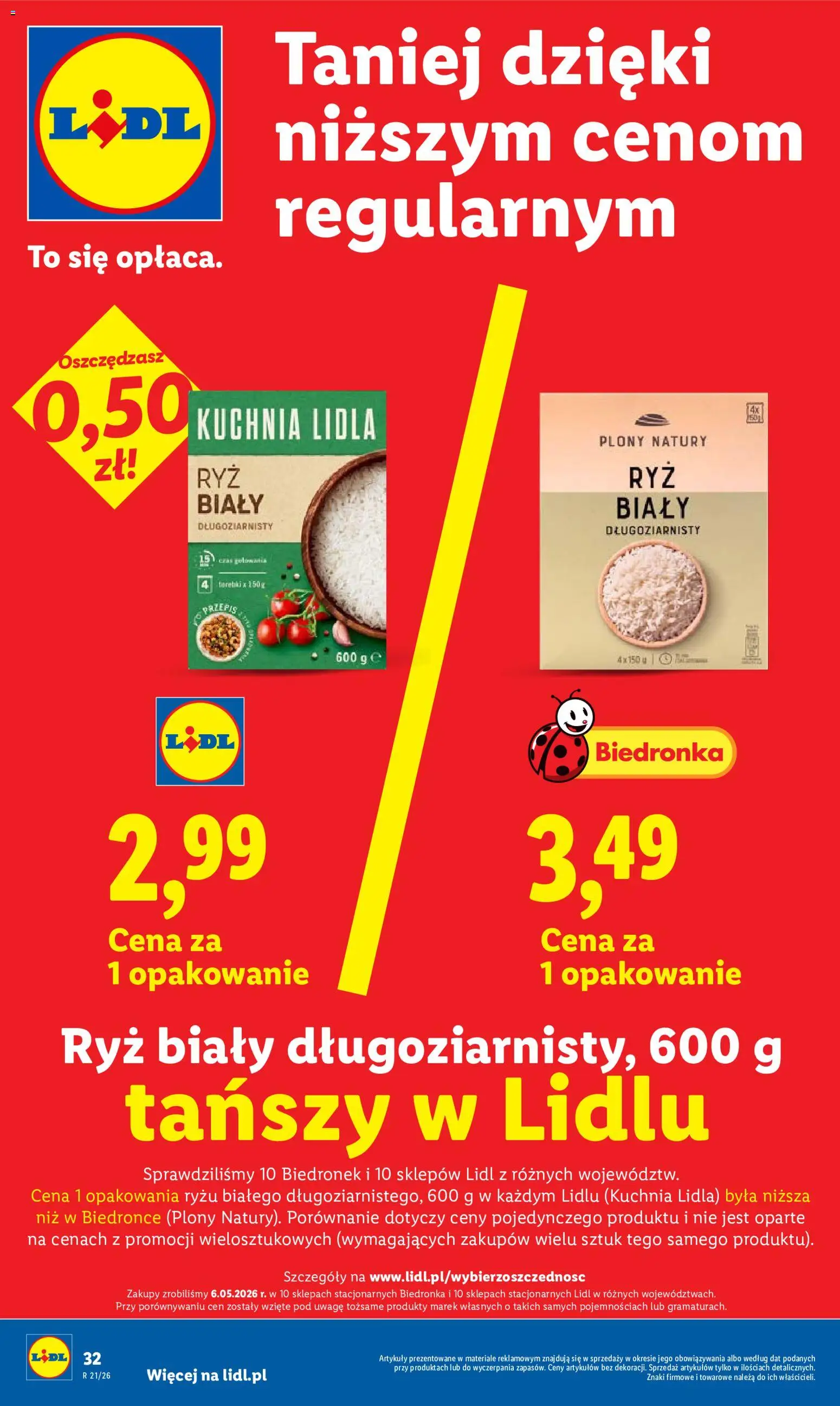 Lidl gazetka od 21.05.2026 | Strona: 32 | Produkty: Ryż, Torebki