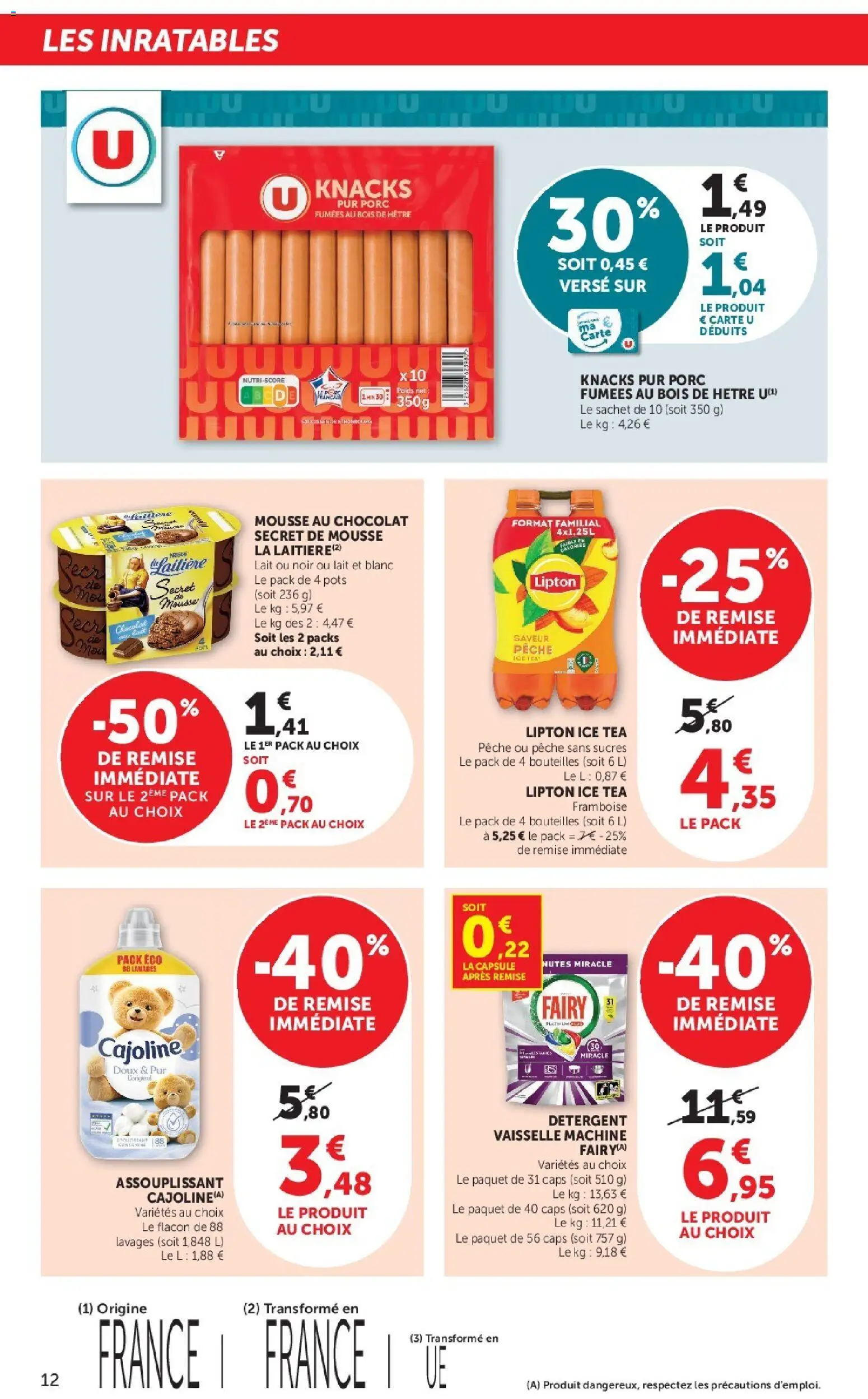 {H1} | Page: 12 | Produits: Vaisselle, Framboise, Pêche, Mousse