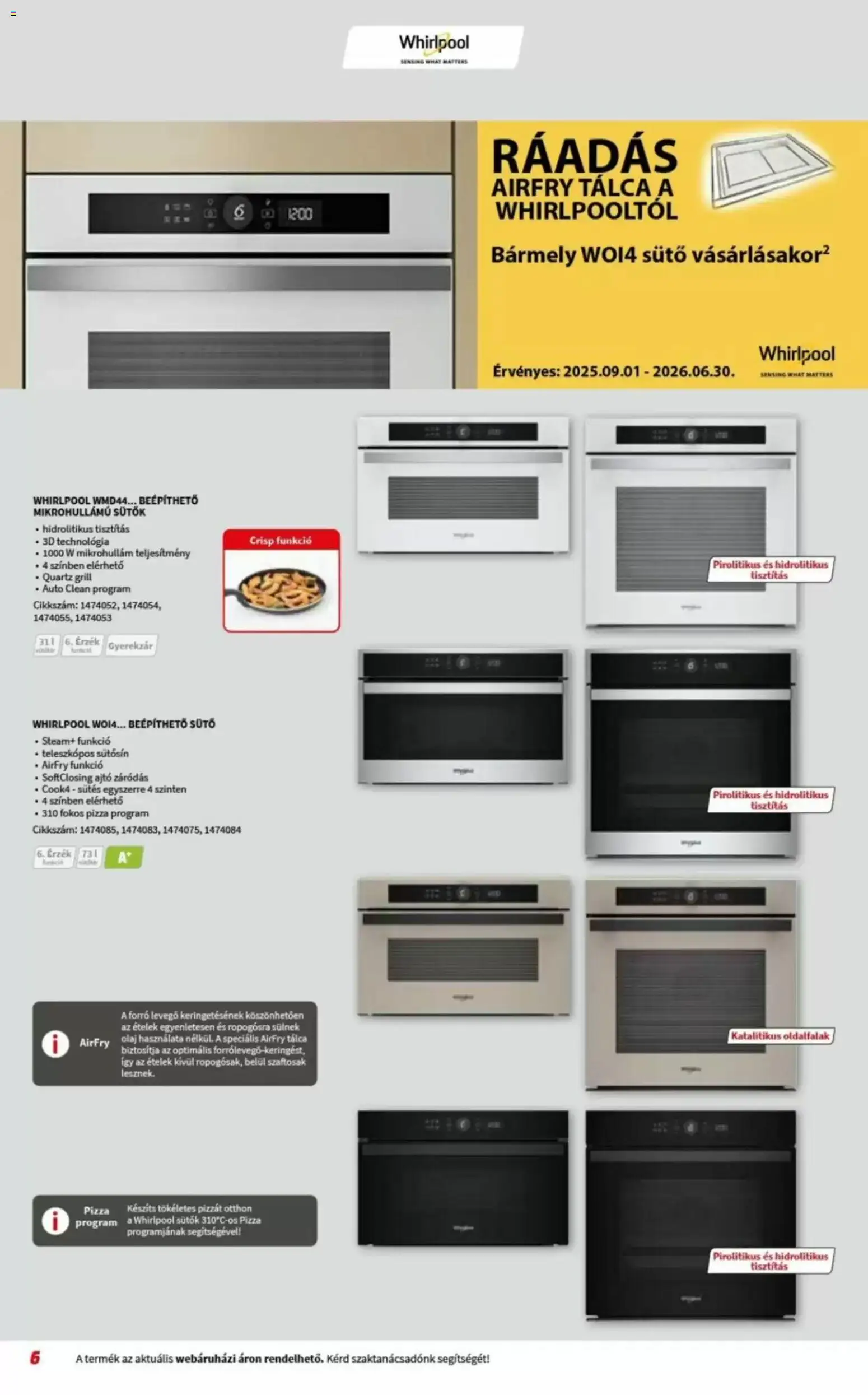 Media Markt akciós ujság - amely érvényes a következő dátumtól: 03.06.2026 | Oldal: 6 | Termékek: Sütő, Grill, Olaj, Pizza