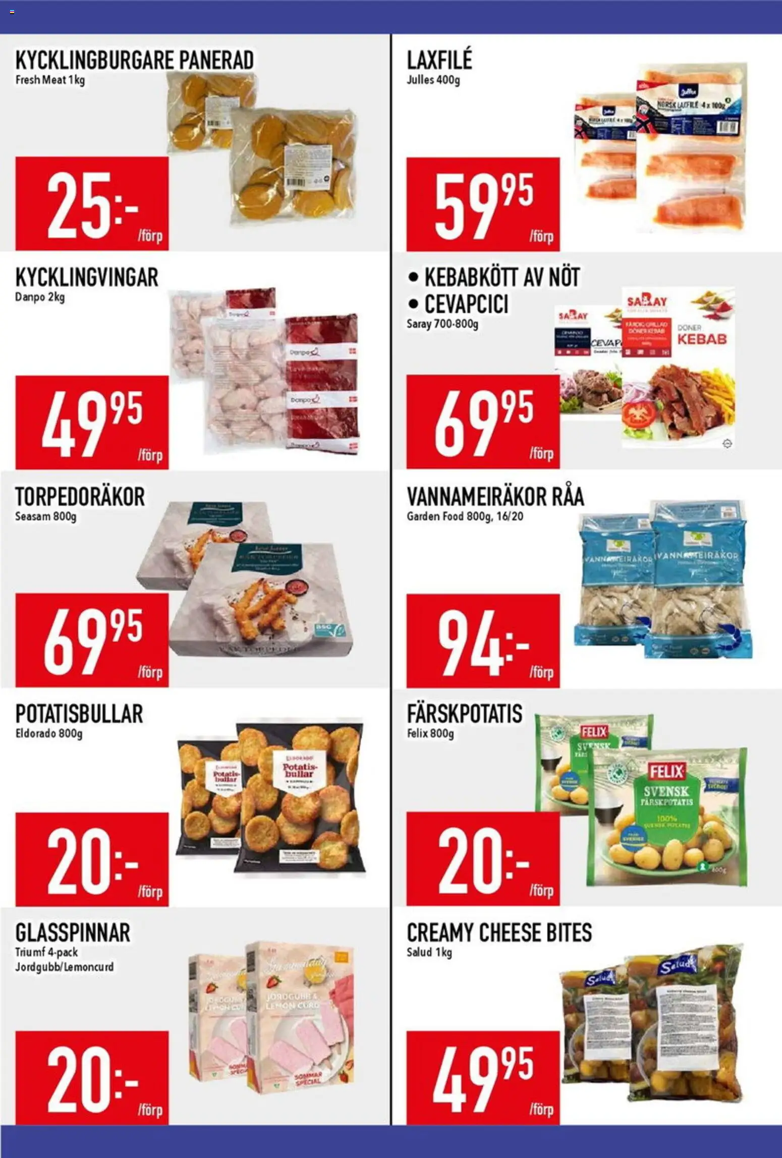 Matdax reklamblad aktuell från 08.06.2026 | Sida: 12 | Produkter: Färskpotatis, Glasspinnar, Potatisbullar, Potatis