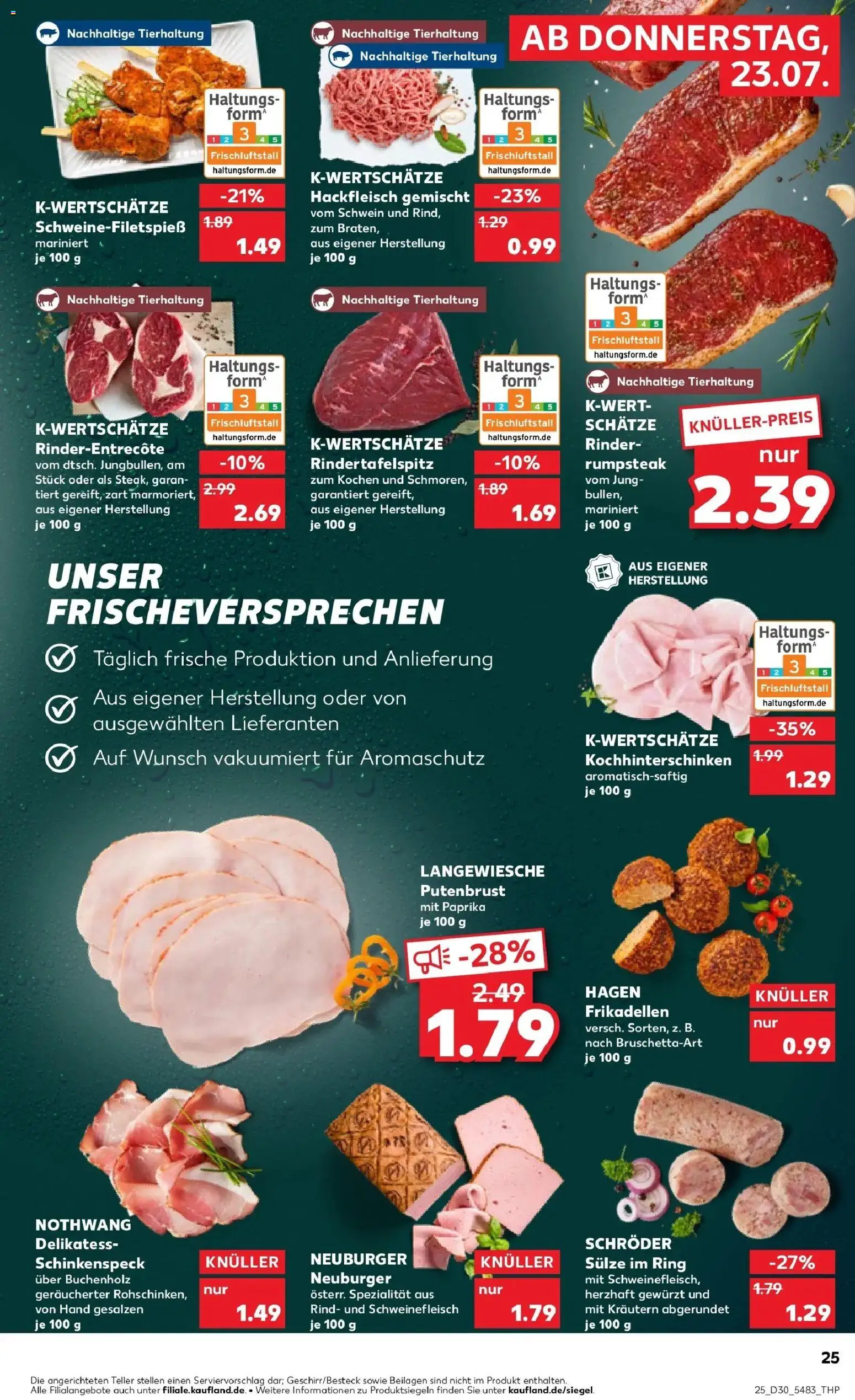 Kaufland Prospekt Ingelheim Am Rhein – gültig ab 23.07.2026 | Seite: 25 | Produkte: Rumpsteak, Paprika, Schweinefleisch, Hackfleisch