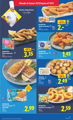 Vista previa OCEAN SEA Filete de pescado empanado, Filete Abadejo de Alaska CON CUBIERTA CRUJIENTE válido desde el 11.05.2026 | Página: 13