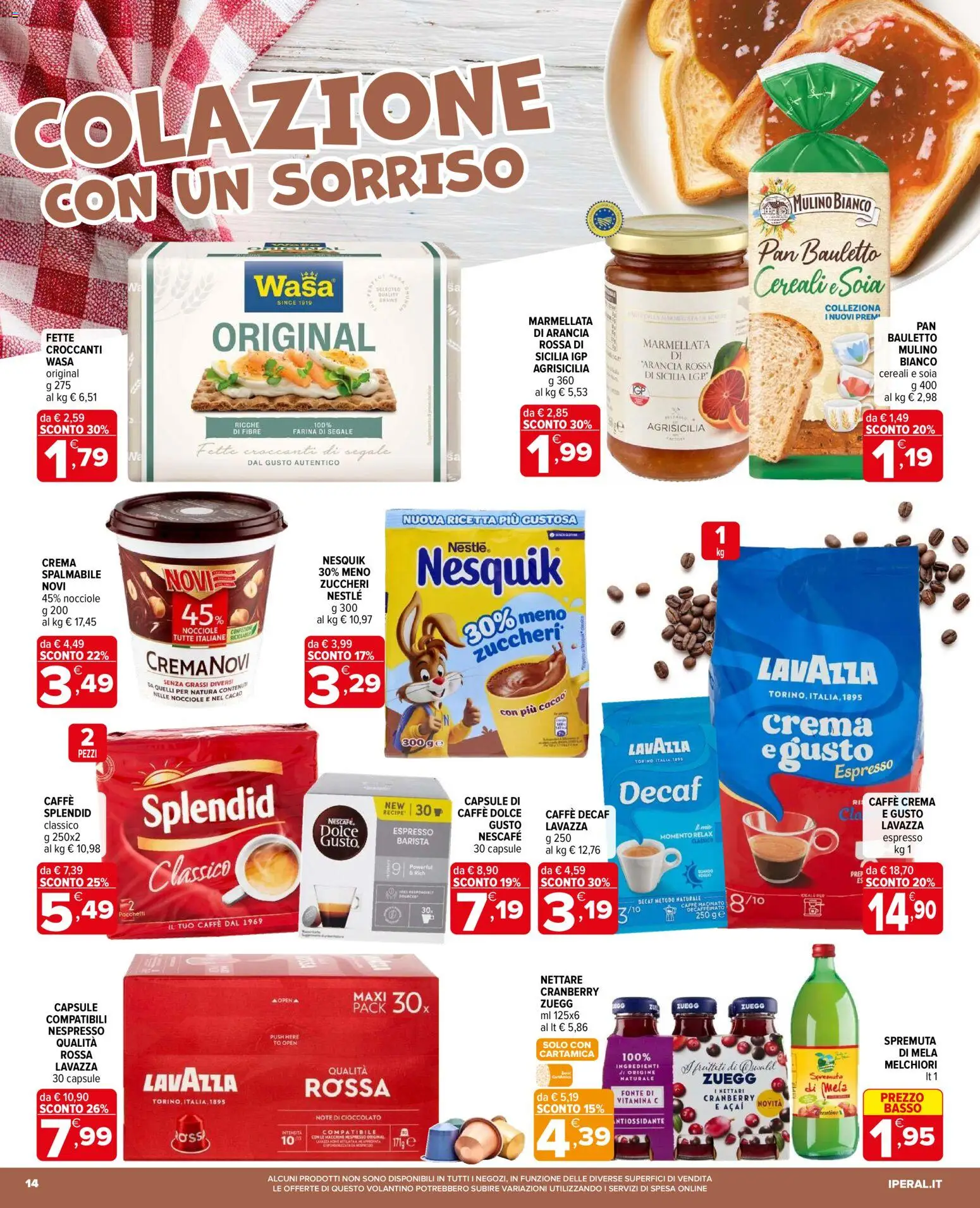 Volantino Iperal del 06.05.2026 | Pagina: 14 | Prodotti: Cioccolato, Cereali, Arancia, Marmellata