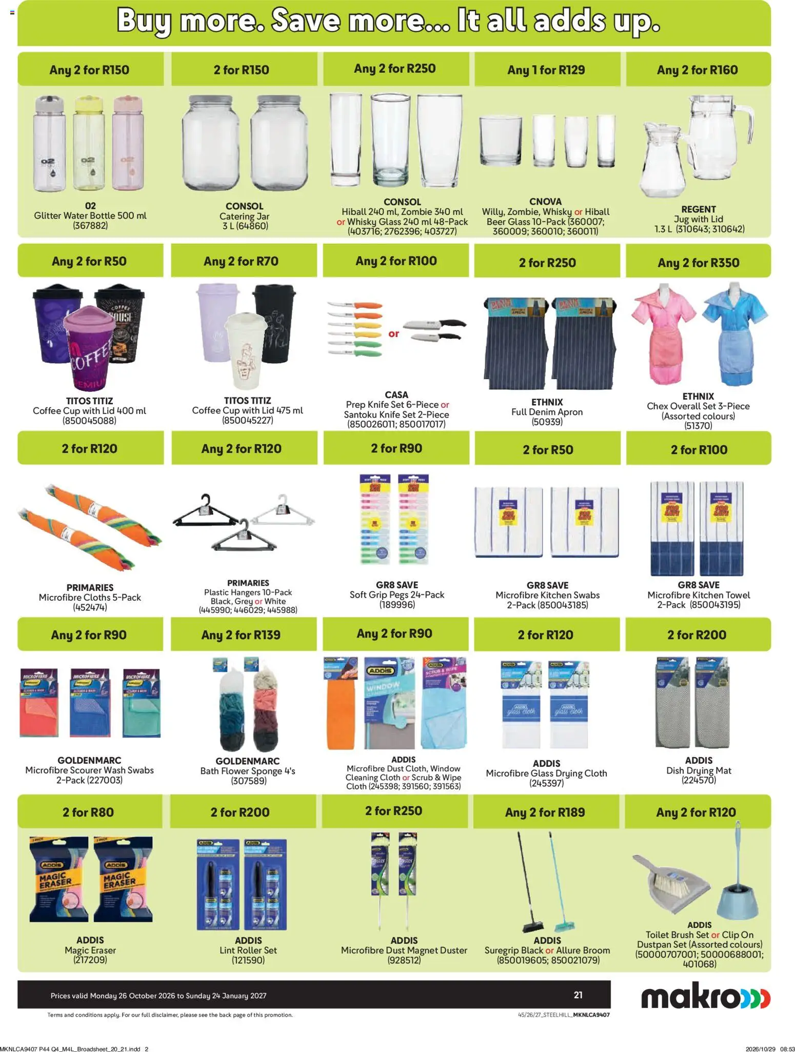 New Makro catalogue – valid from 26/10/2026 | Page: 21 | Products: Bath, Broom, Water, Scrub