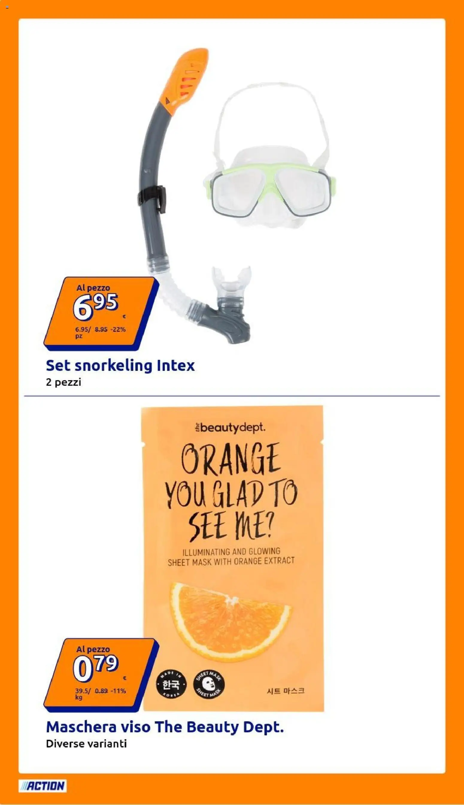 Volantino Action del 24/06/2026 | Pagina: 18 | Prodotti: Maschera, Maschera viso, The