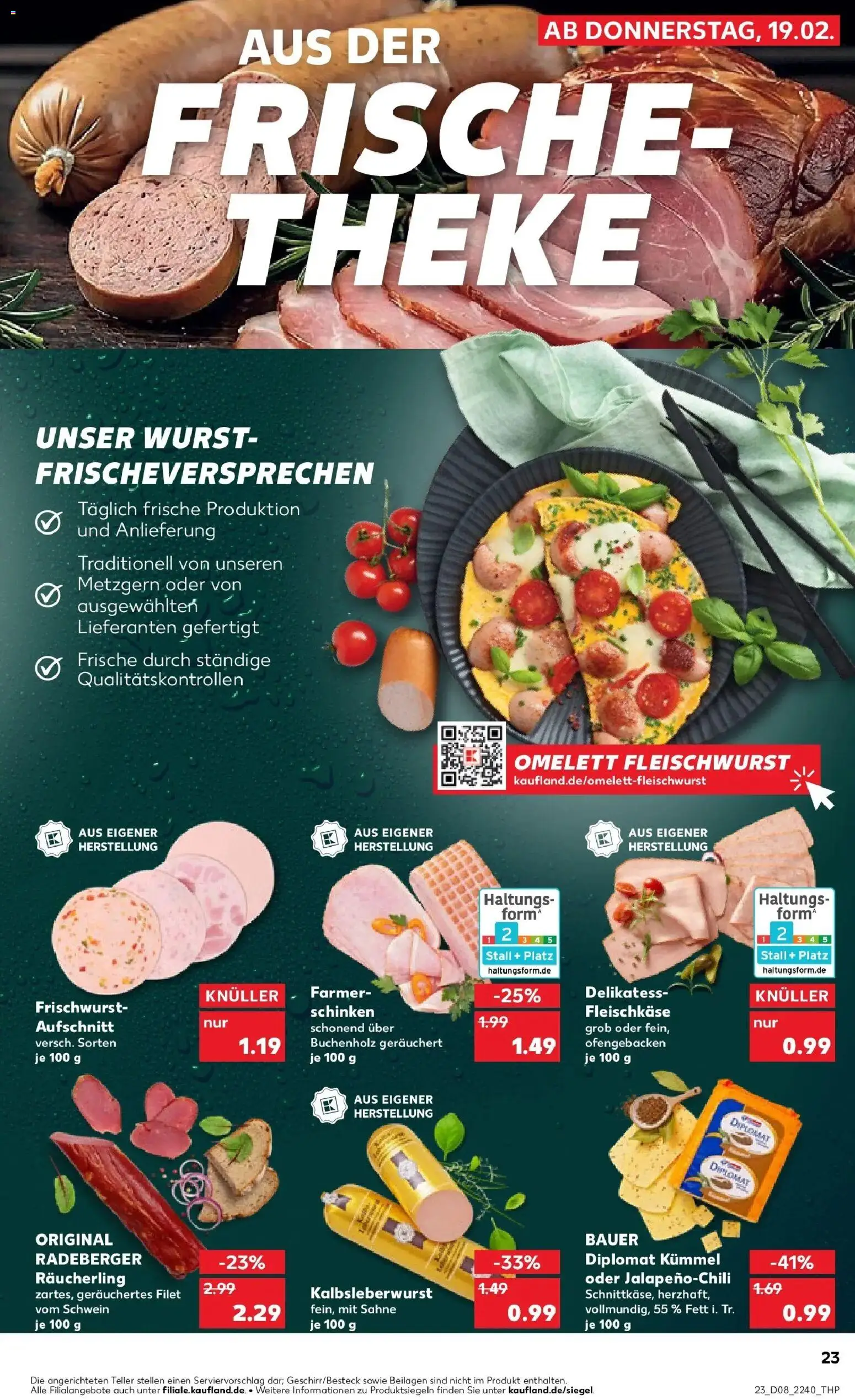 Kaufland prospekt Calw	 – gültig ab 19.02.2026 | Seite: 31 | Produkte: Theke, Wurst, Schinken, Sahne