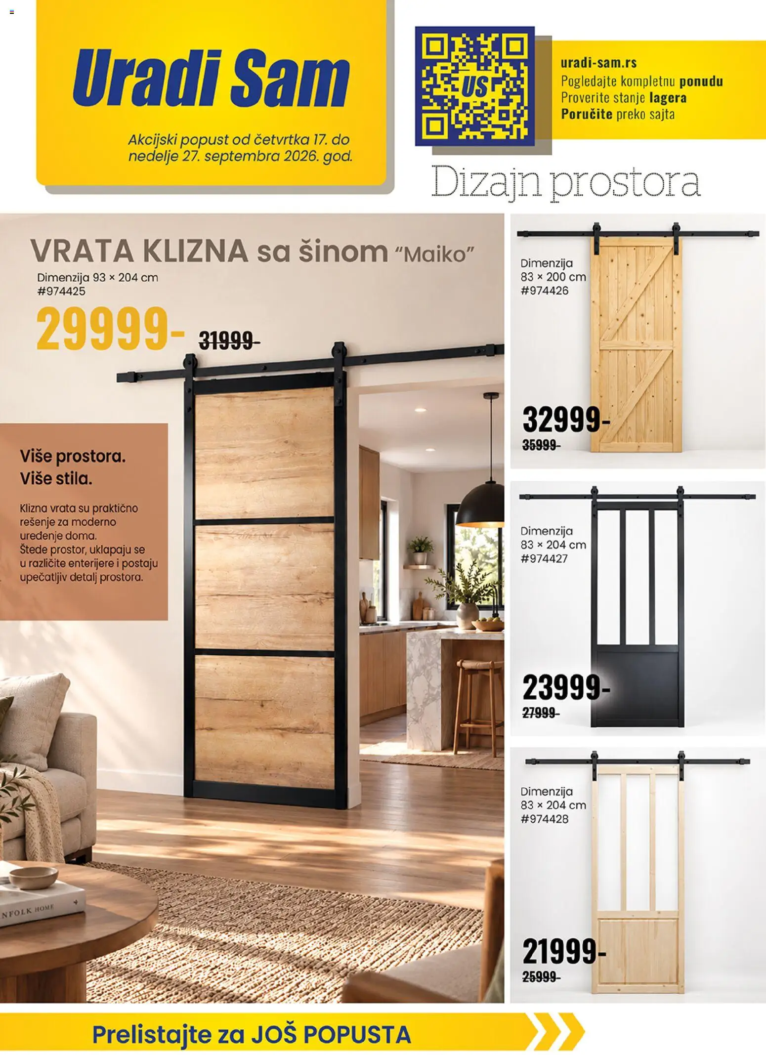 Uradi Sam katalog - važi od 17.09.2026 | Strana: 1 | Proizvode: Vrata, Klizna vrata