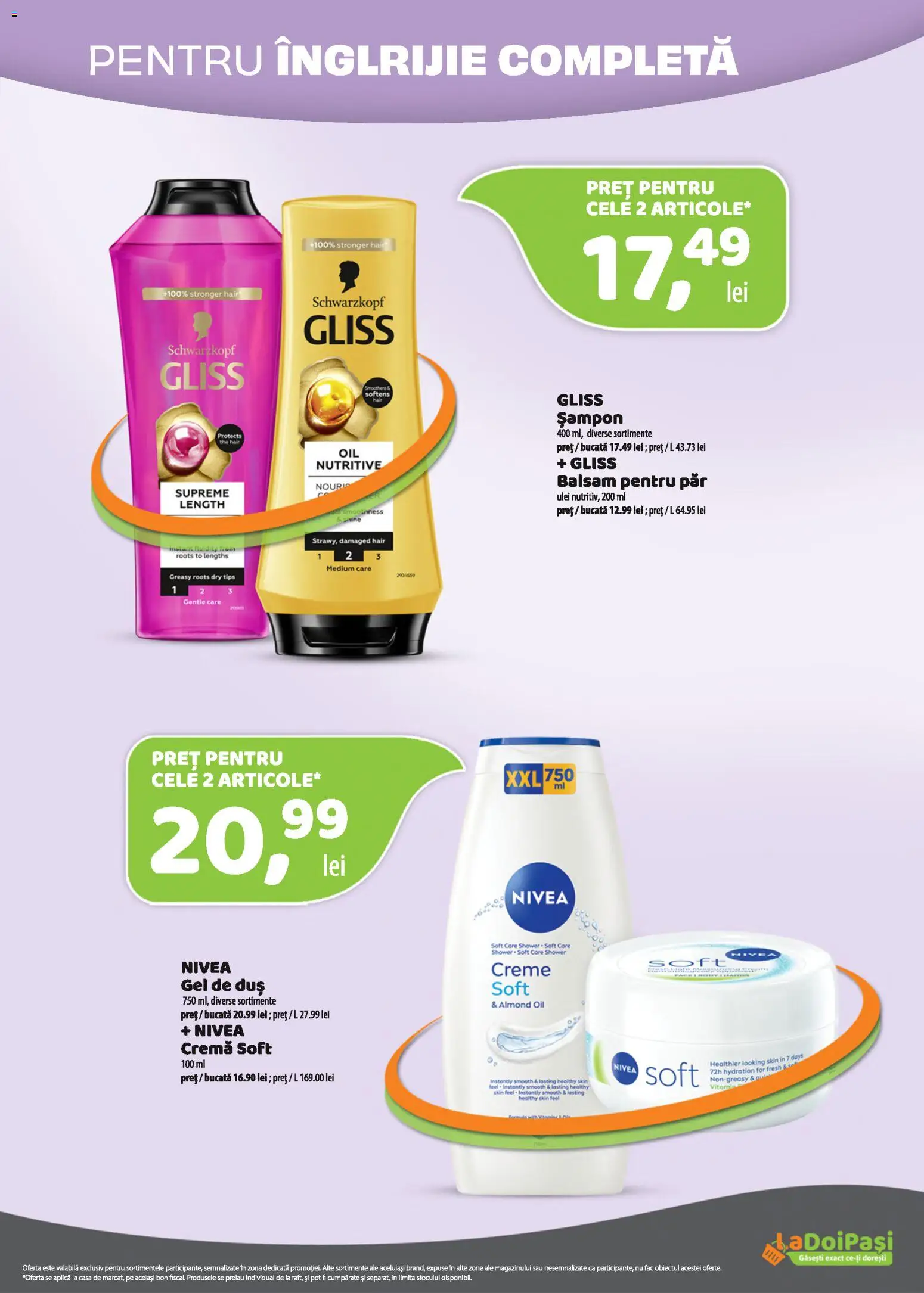 Noul catalog LaDoiPași – valabil de la 16.10.2026 | Pagină: 14 | Produse: Duș, Șampon, Ulei, Gel de duș
