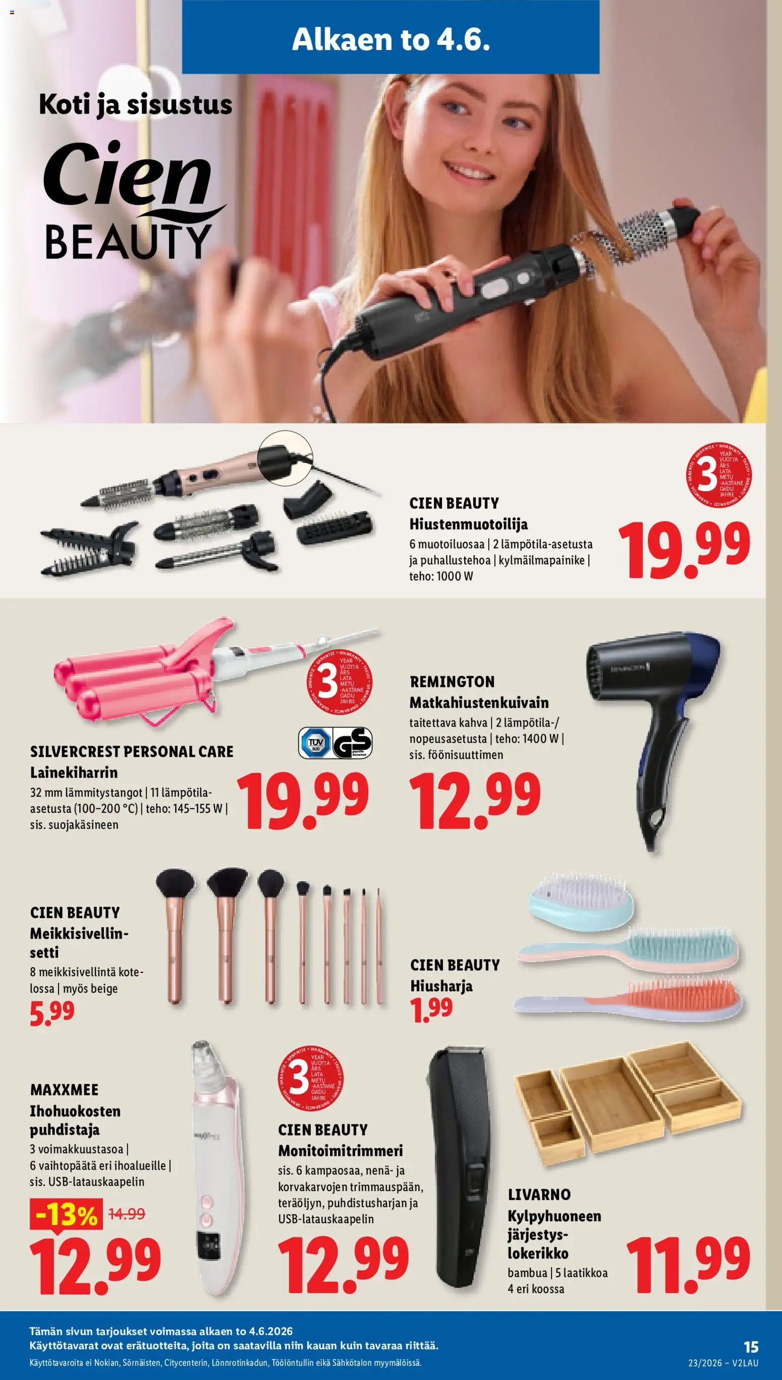 Lidl tarjoukset - Rovaniemi – voimassa 04.06.2026 alkaen | Sivu: 19 | Tuotteet: Hiusharja