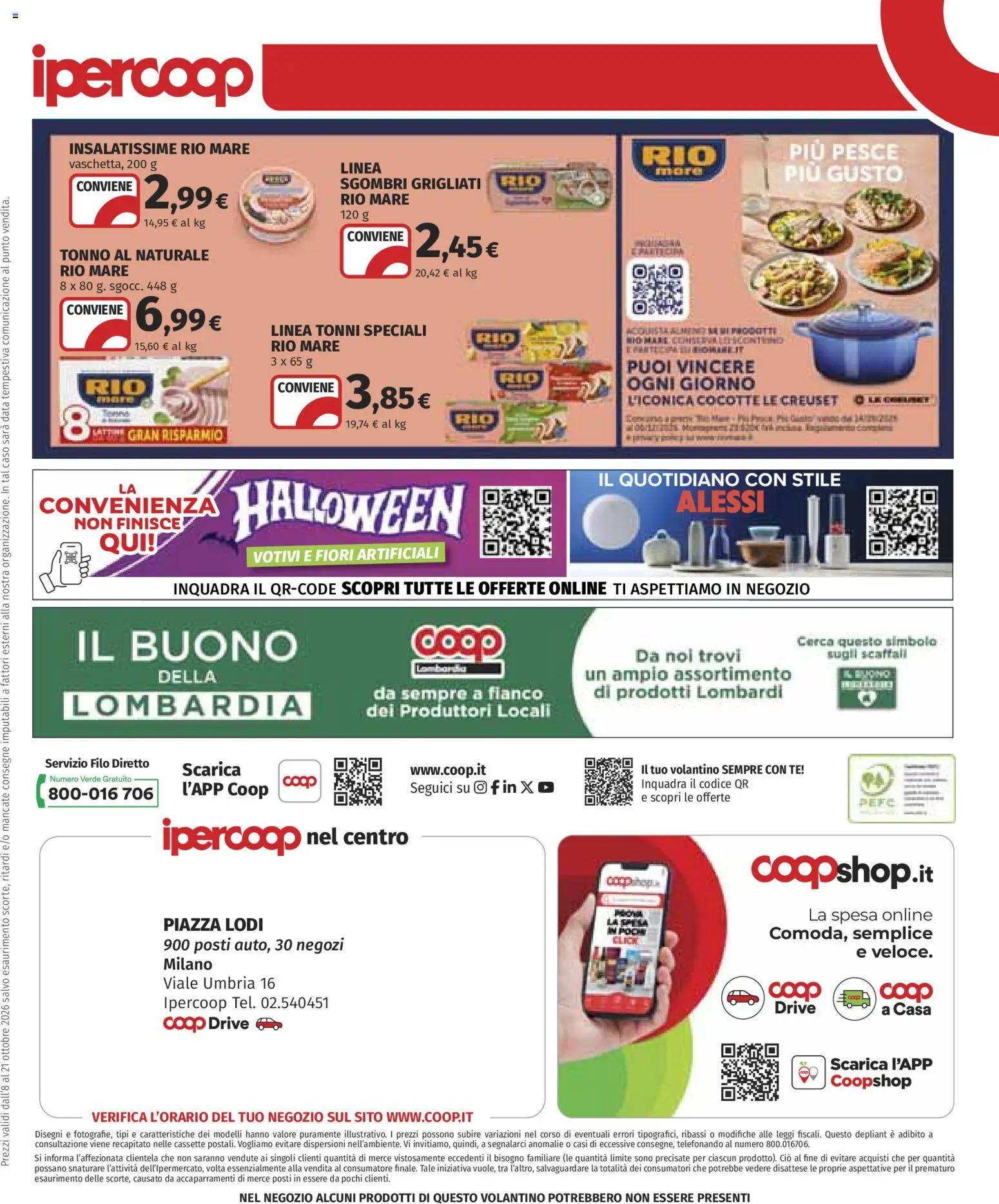 Volantino Ipercoop del 08/10/2026 | Pagina: 37 | Prodotti: Data, Tonno al naturale, Fiori, Fiori artificiali