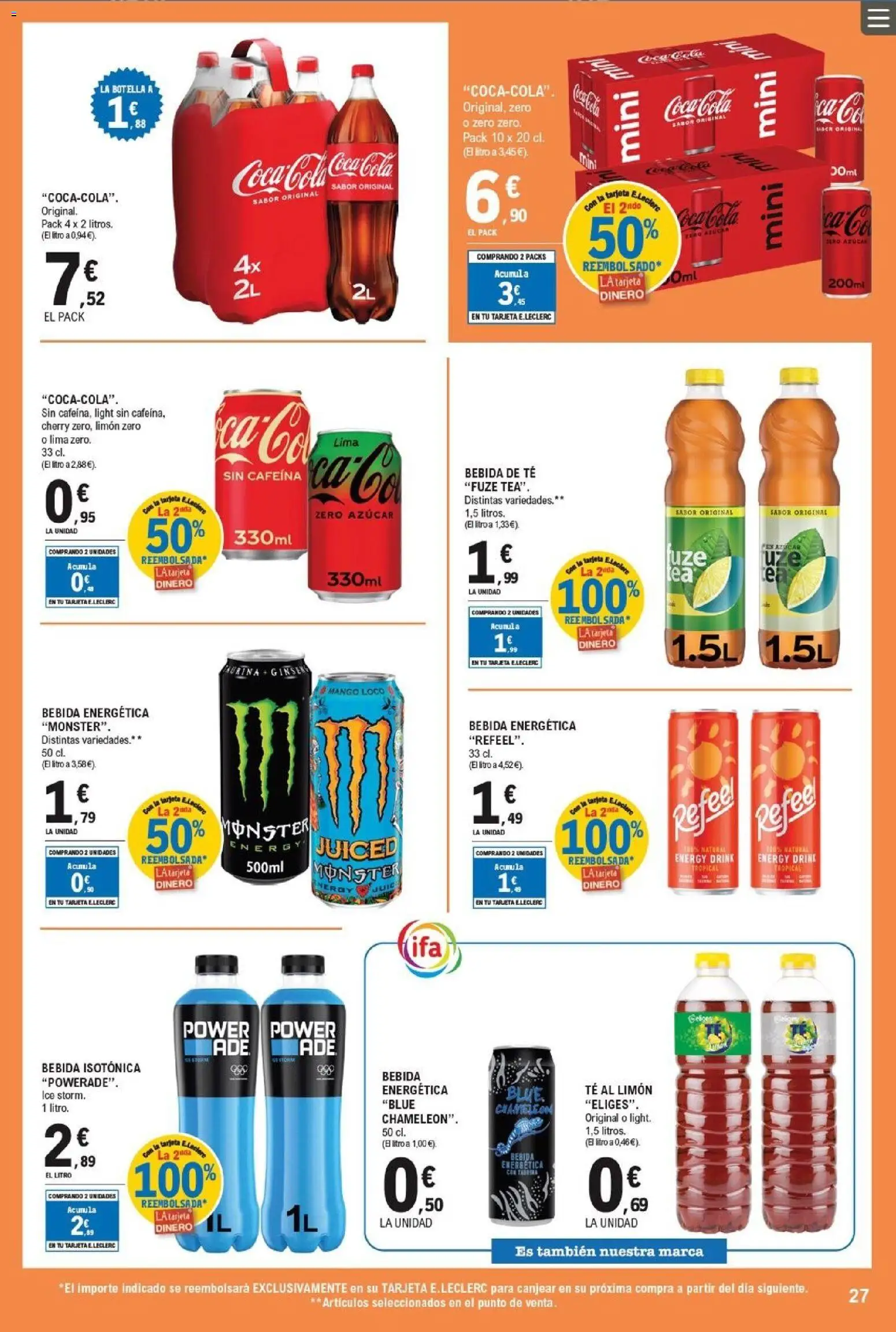 E.Leclerc folleto │ válido desde el 20.05.2026 | Página: 27 | Productos: Lima, Σφουγγαρίστρα, Té, Ρούτερ