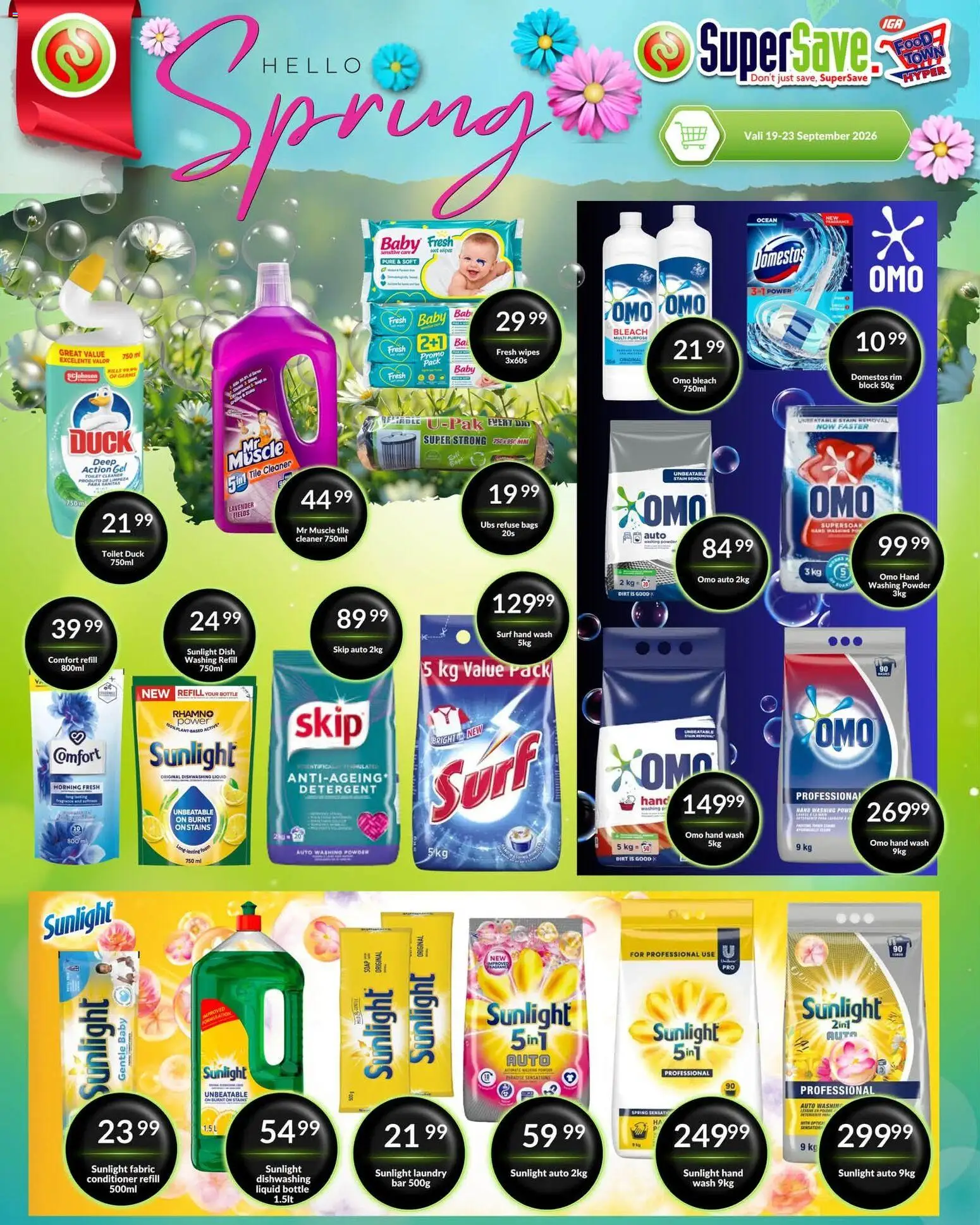 New Super Save catalogue – valid from 19/09/2026 | Page: 65 | Products: Bleach, Powder, Conditioner, Detergent