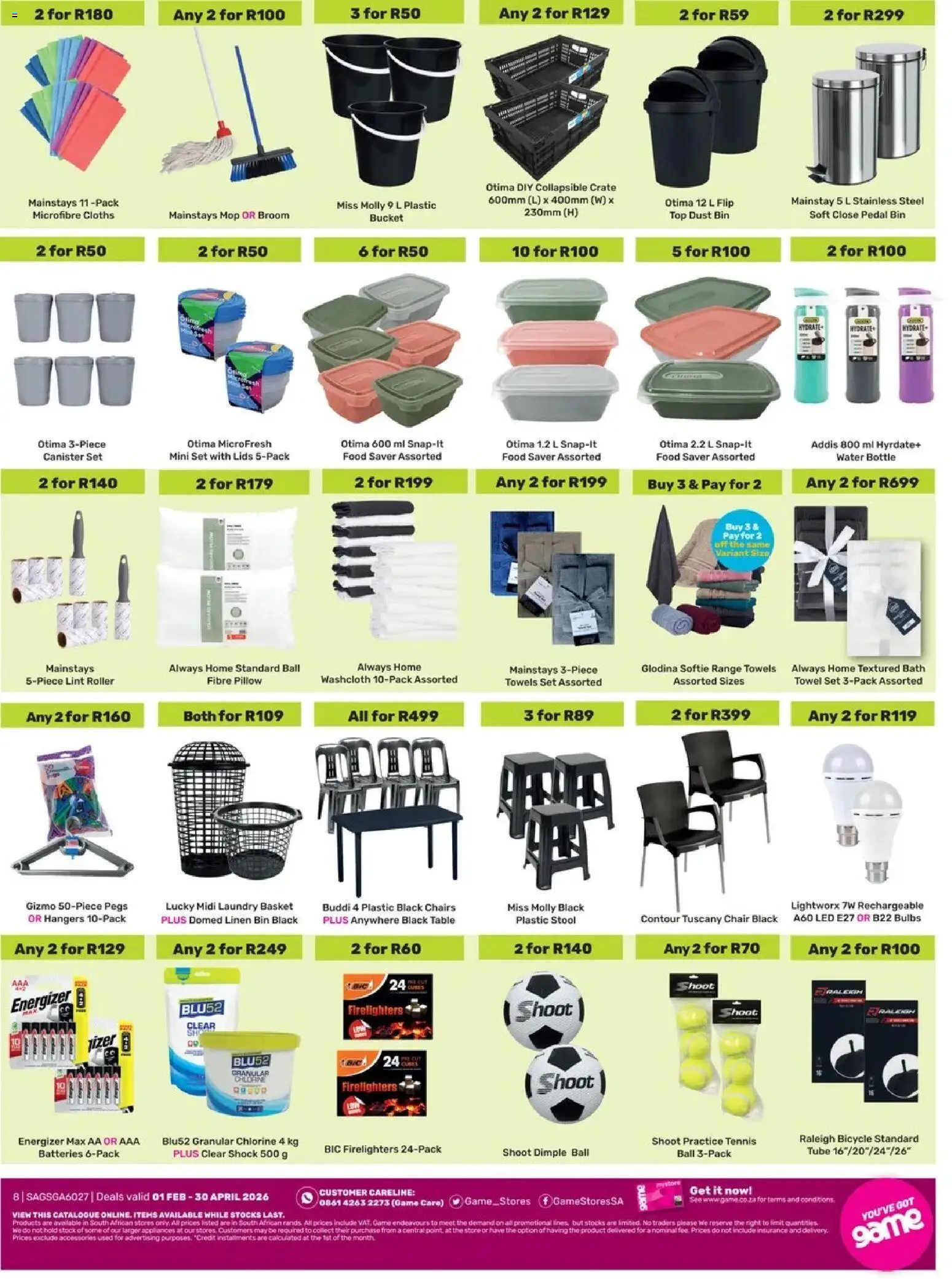 Game - Catalogue More 4 Less valid from 01.02.2026 | Page: 8 | Products: Table, Chair, Konopná semínka, Myčka nádobí