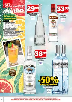 Pogląd oferty "Topaz gazetka alkoholowa" - ważna od 15.06.2026 | Strona: 4 | Produkty: Sprite, Żubrówka, Sok, Wódka