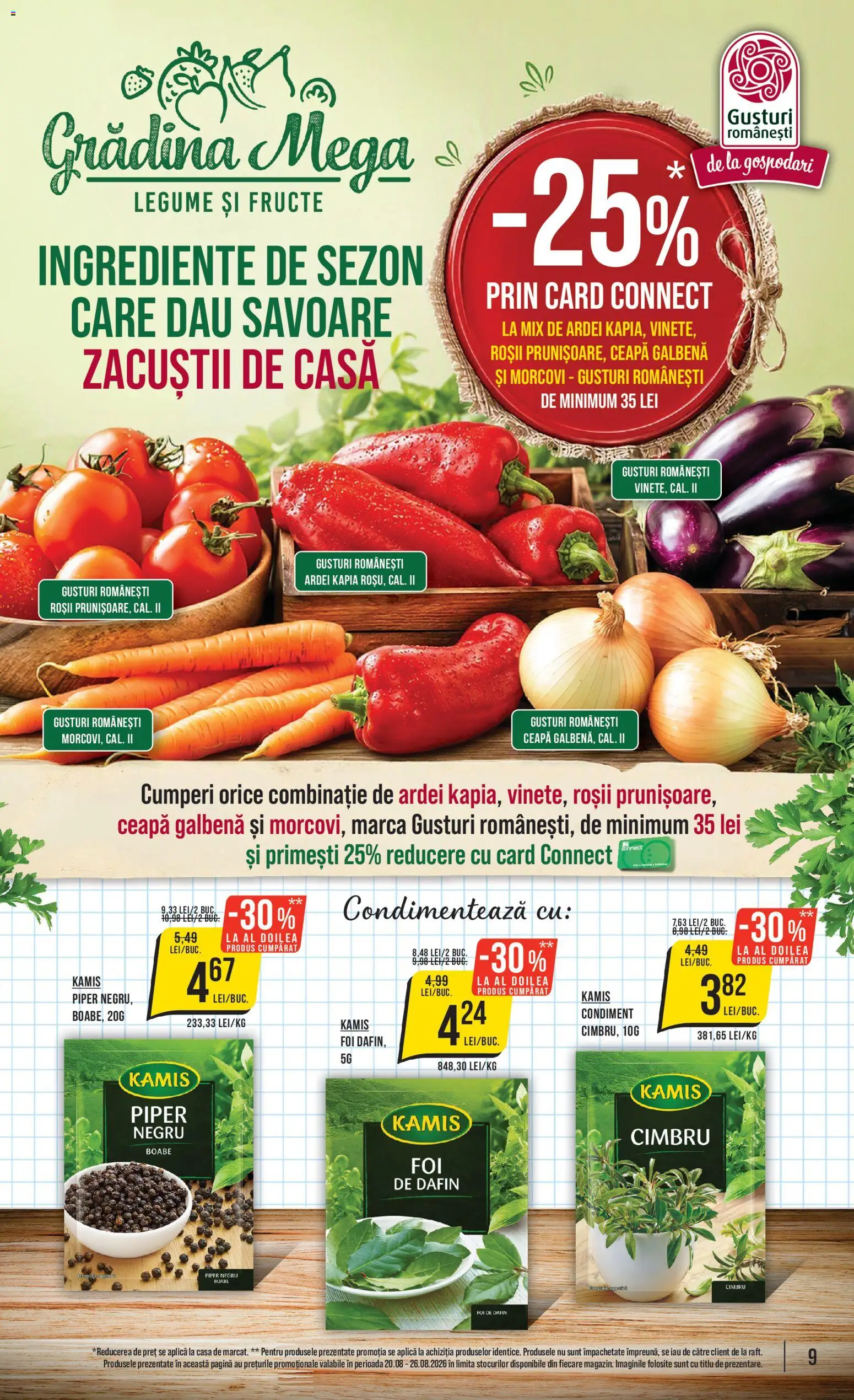 Noul catalog Mega Image – valabil de la 20.08.2026 | Pagină: 9 | Produse: Gradina, Aplică, Ardei, Legume