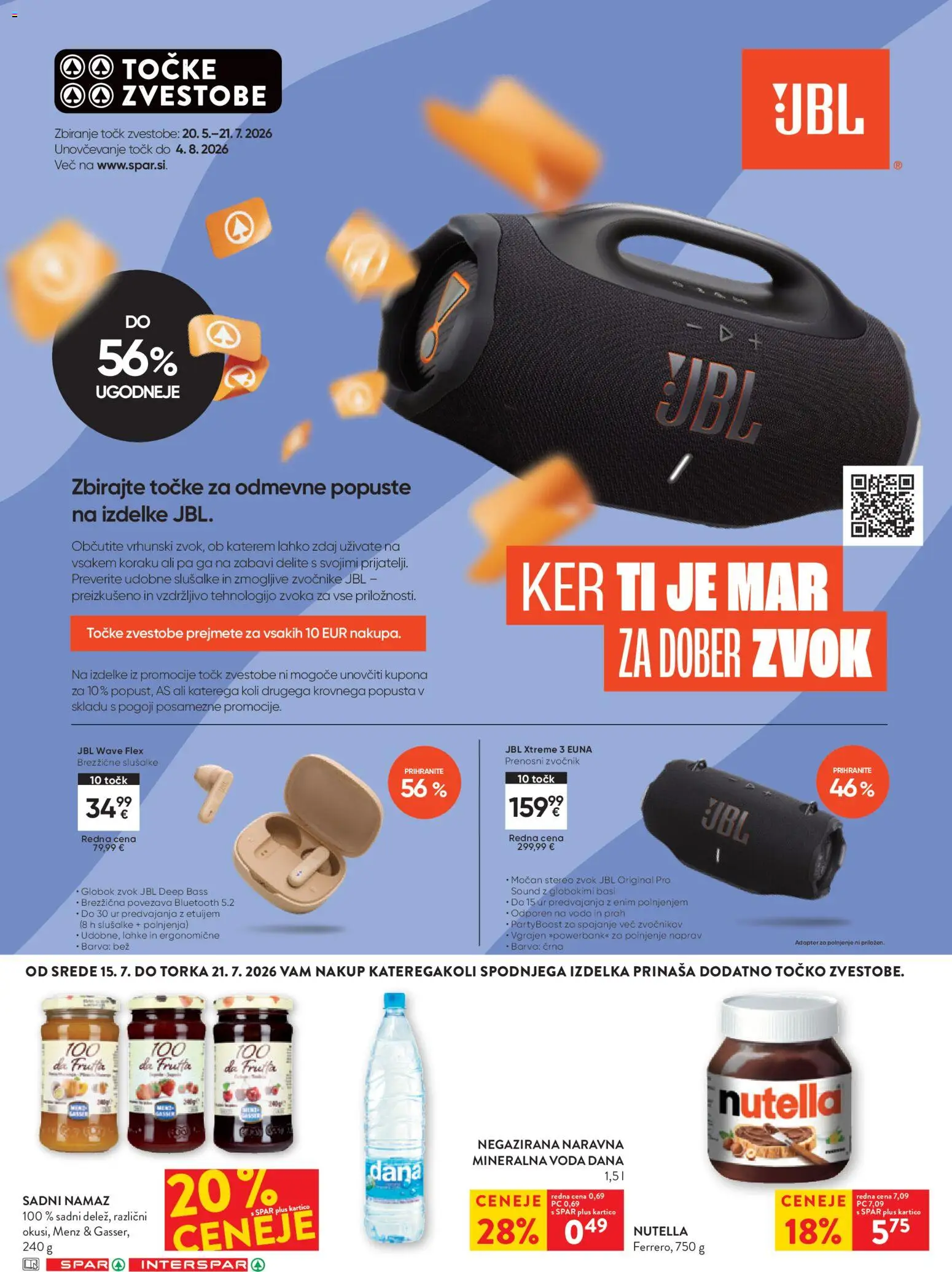 Novi Spar katalog ponudbe – veljaven od 16.07.2026 | Stran: 6 | Izdelki: Adapter, Zvocnik, Namaz, Barva