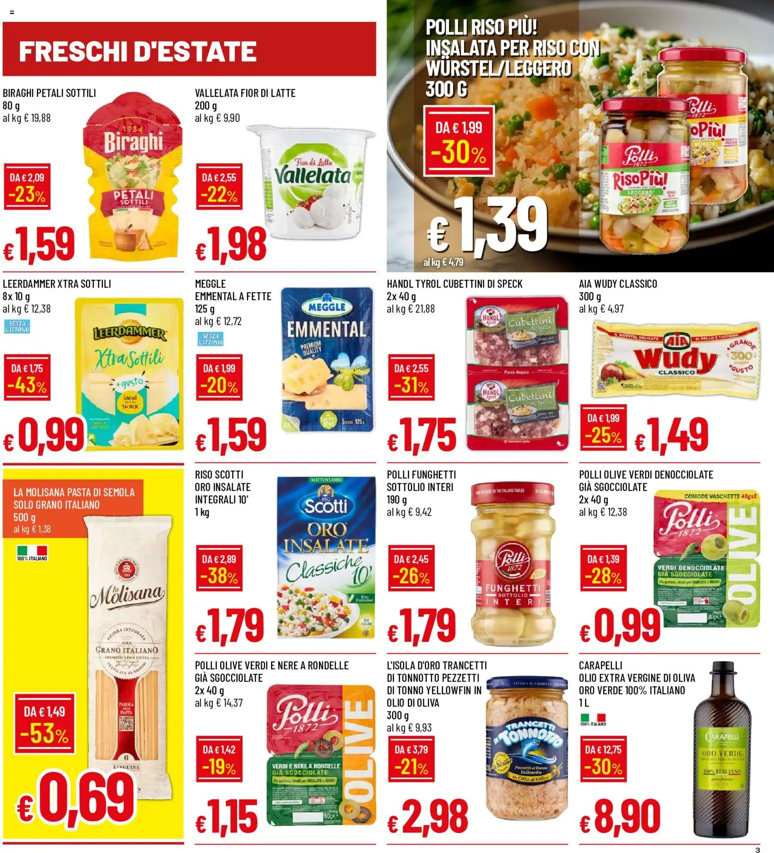 Volantino Galassia del 06/08/2026 | Pagina: 3 | Prodotti: Linguine, Semola, Polli, Emmental