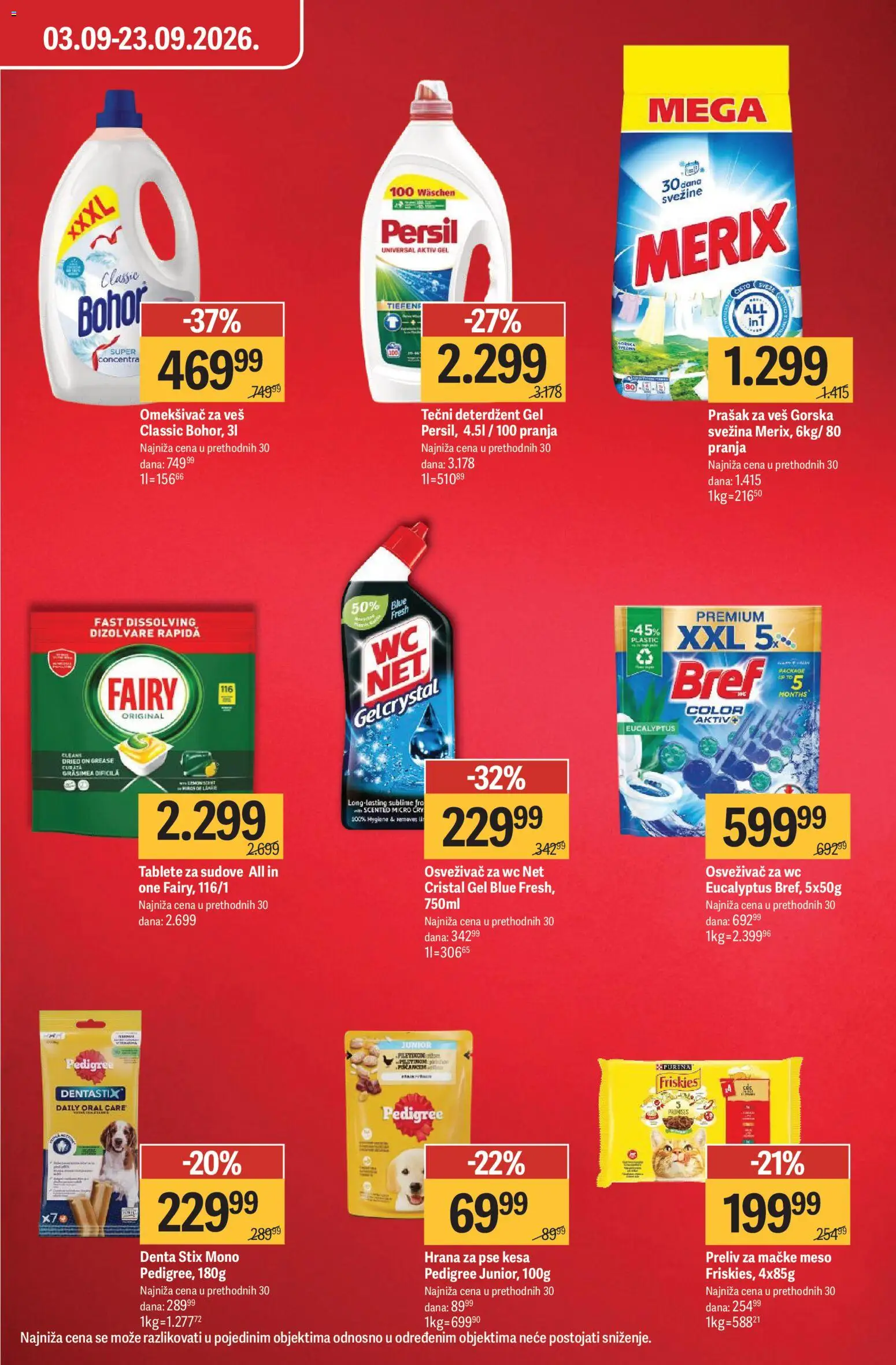 Mega Maxi katalog - važi od 03.09.2026 | Strana: 7 | Proizvode: Bref, Pedigree, Wc, Persil