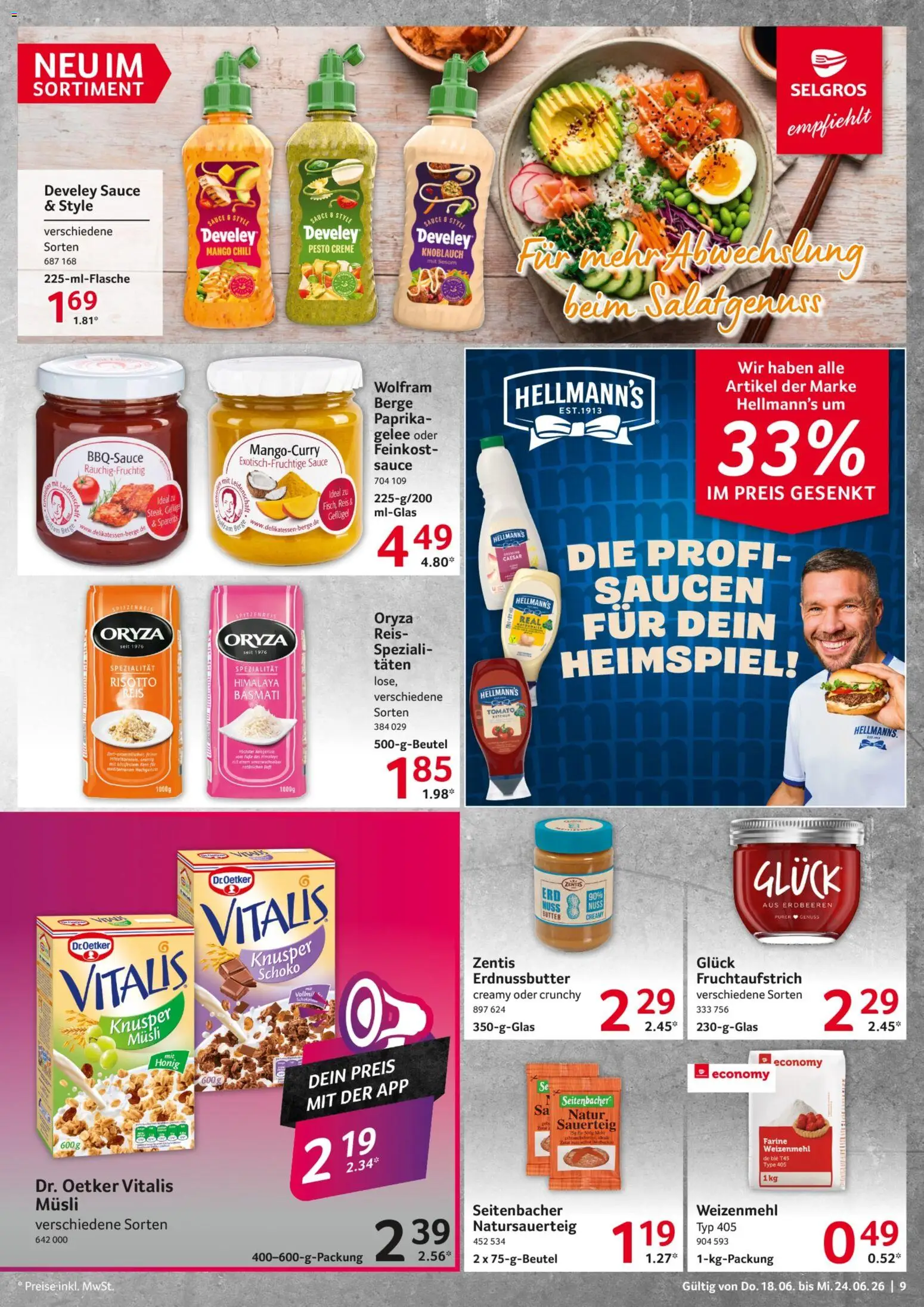 Selgros Prospekt – gültig ab 18.06.2026 | Seite: 9 | Produkte: Duft, Creme, Paprika, Knoblauch