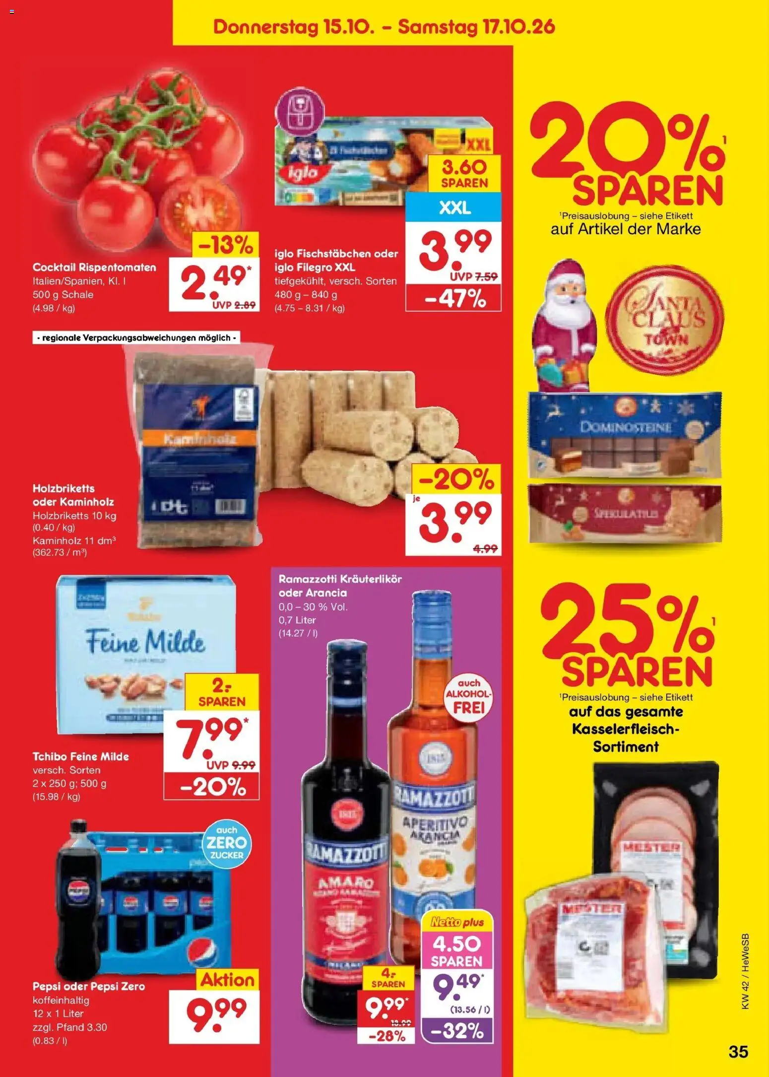 Netto Marken-Discount Prospekt Hamburg (ab 12.10.2026) » Angebote | Seite: 49 | Produkte: Iglo, Fischstabchen, Zucker, Pepsi
