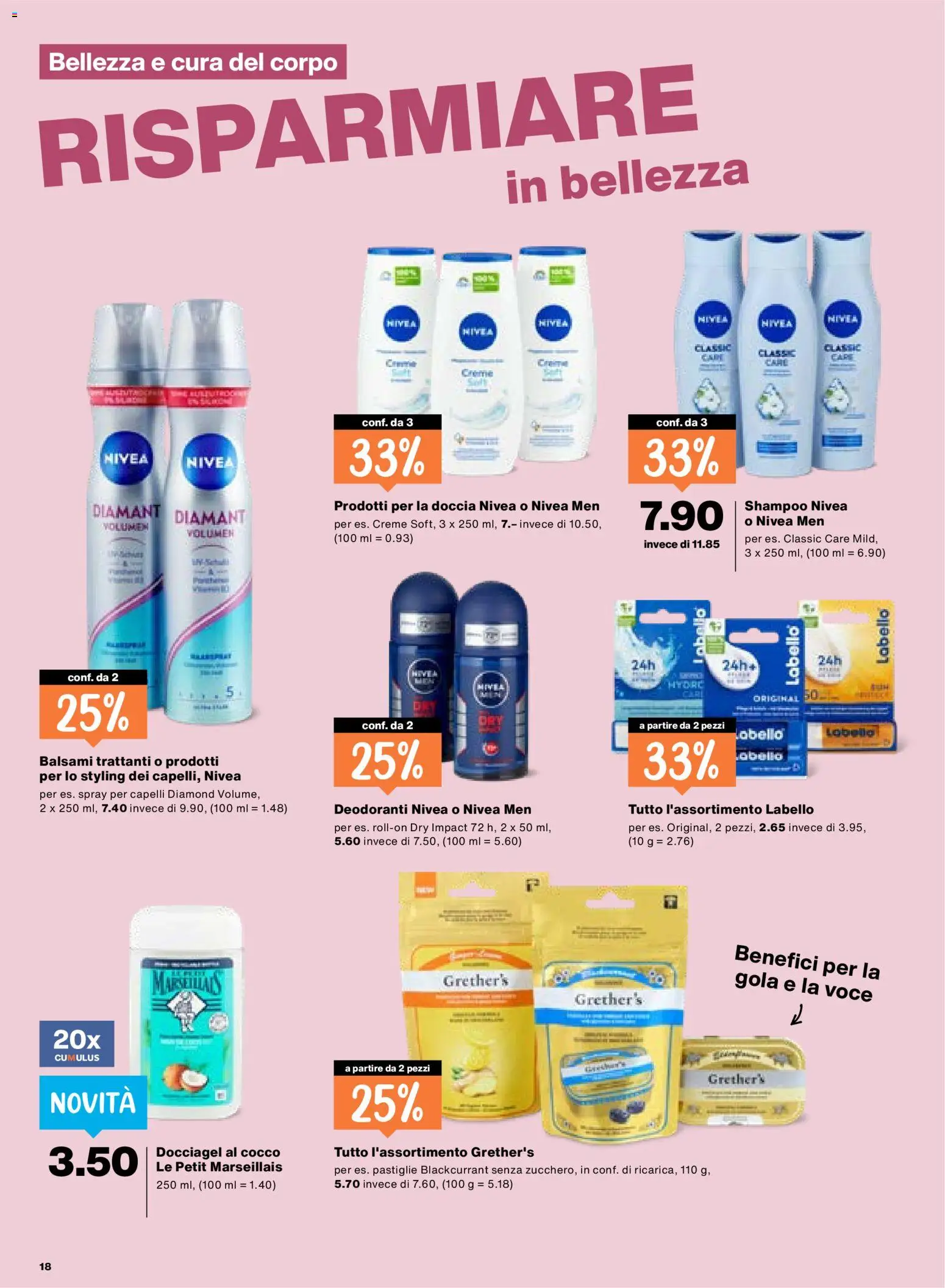 Migros aktionen IT – gültig ab 11.06.2026 | Seite: 18 | Produkte: Shampoo, Deodorant, Shower Gel, Creme