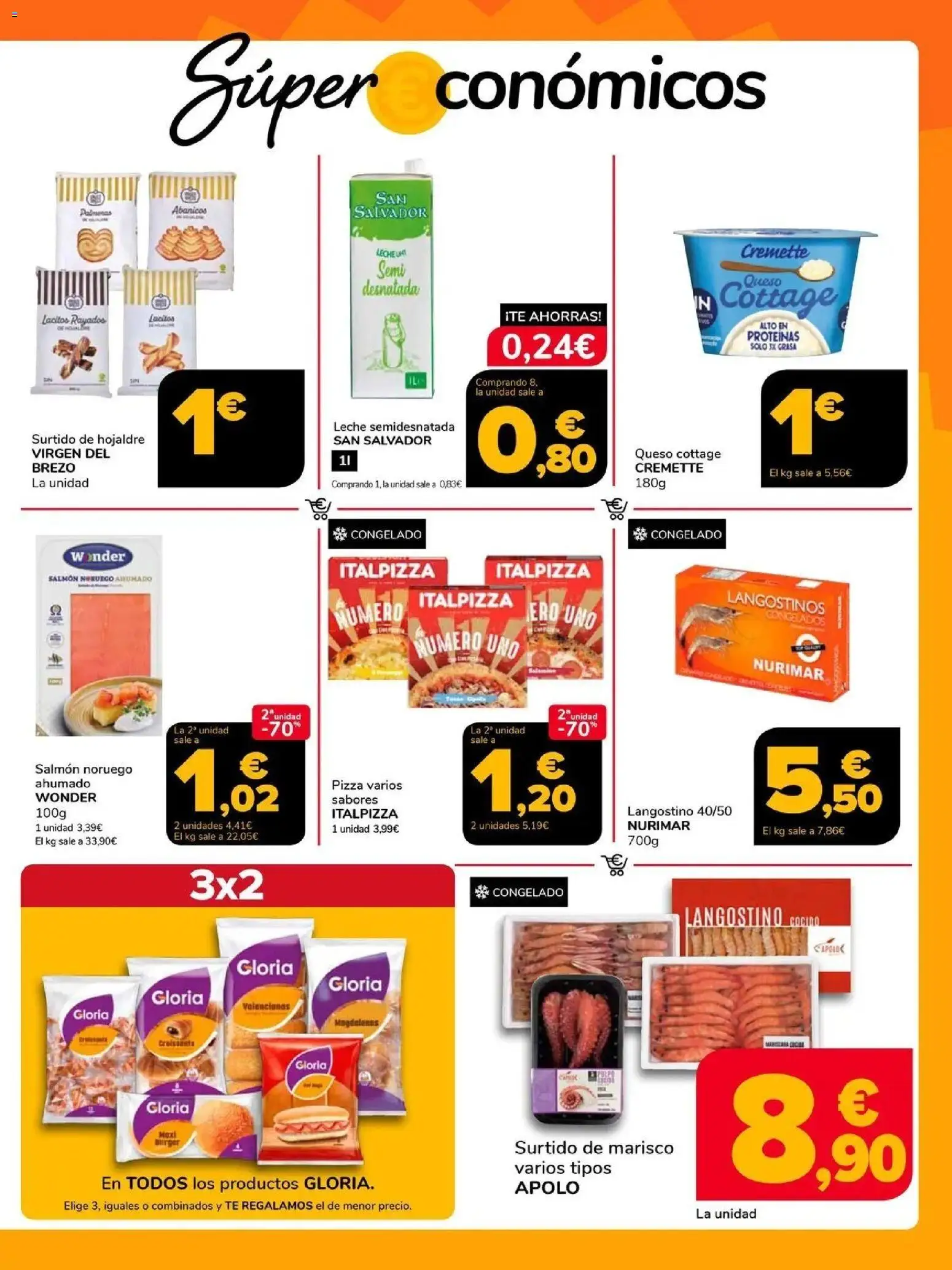Supeco folleto 22/10/2026 - 16/11/2026 | Página: 9 | Productos: Leche, Queso cottage, Langostinos, Langostino