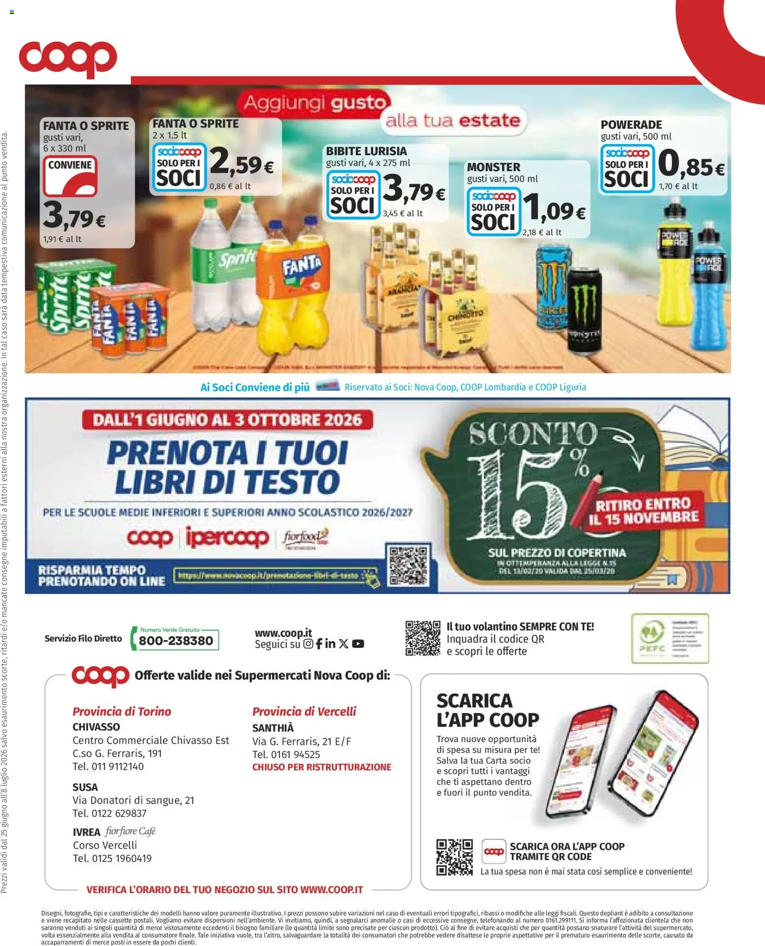 Volantino COOP del 25/06/2026 | Pagina: 27 | Prodotti: Tè, Data, Bibite, Fanta