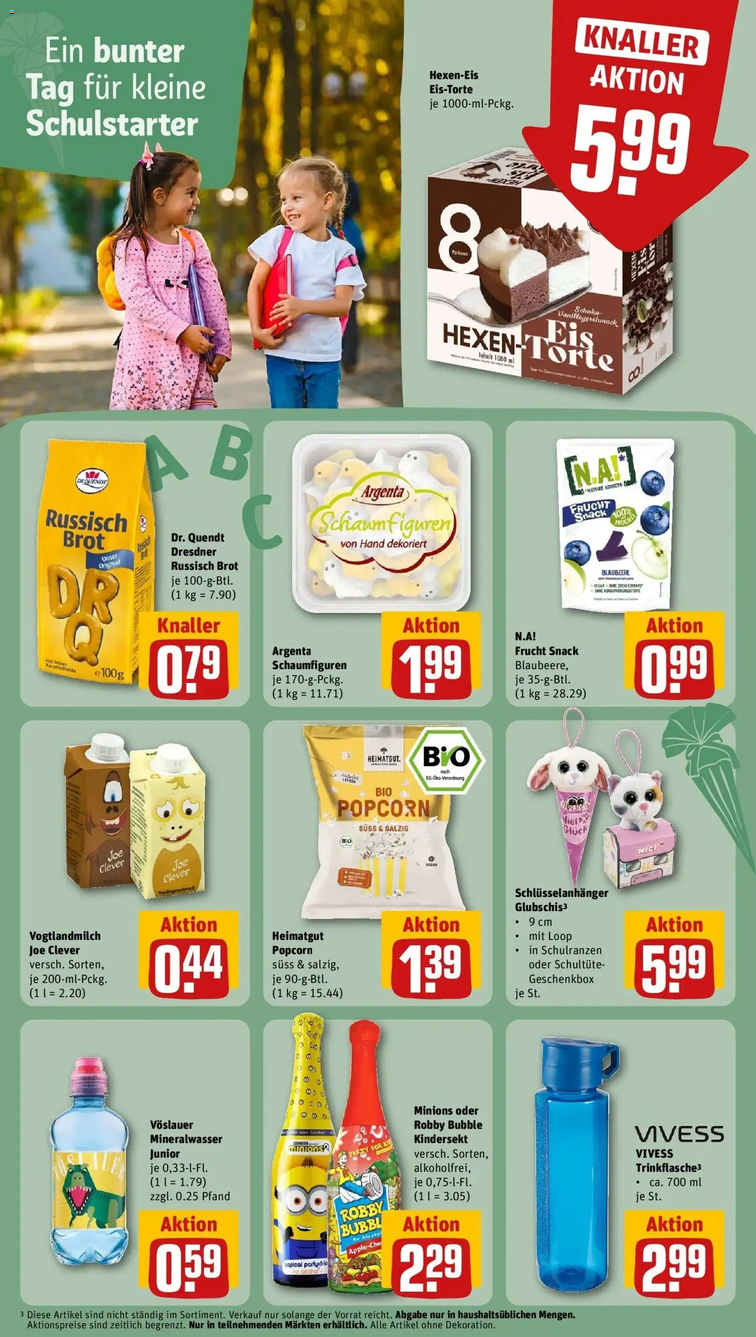 REWE Prospekt ab 10.08.2026 zum Blättern » Angebote | Seite: 13 | Produkte: Eistorte, Mineralwasser, Brot, Popcorn