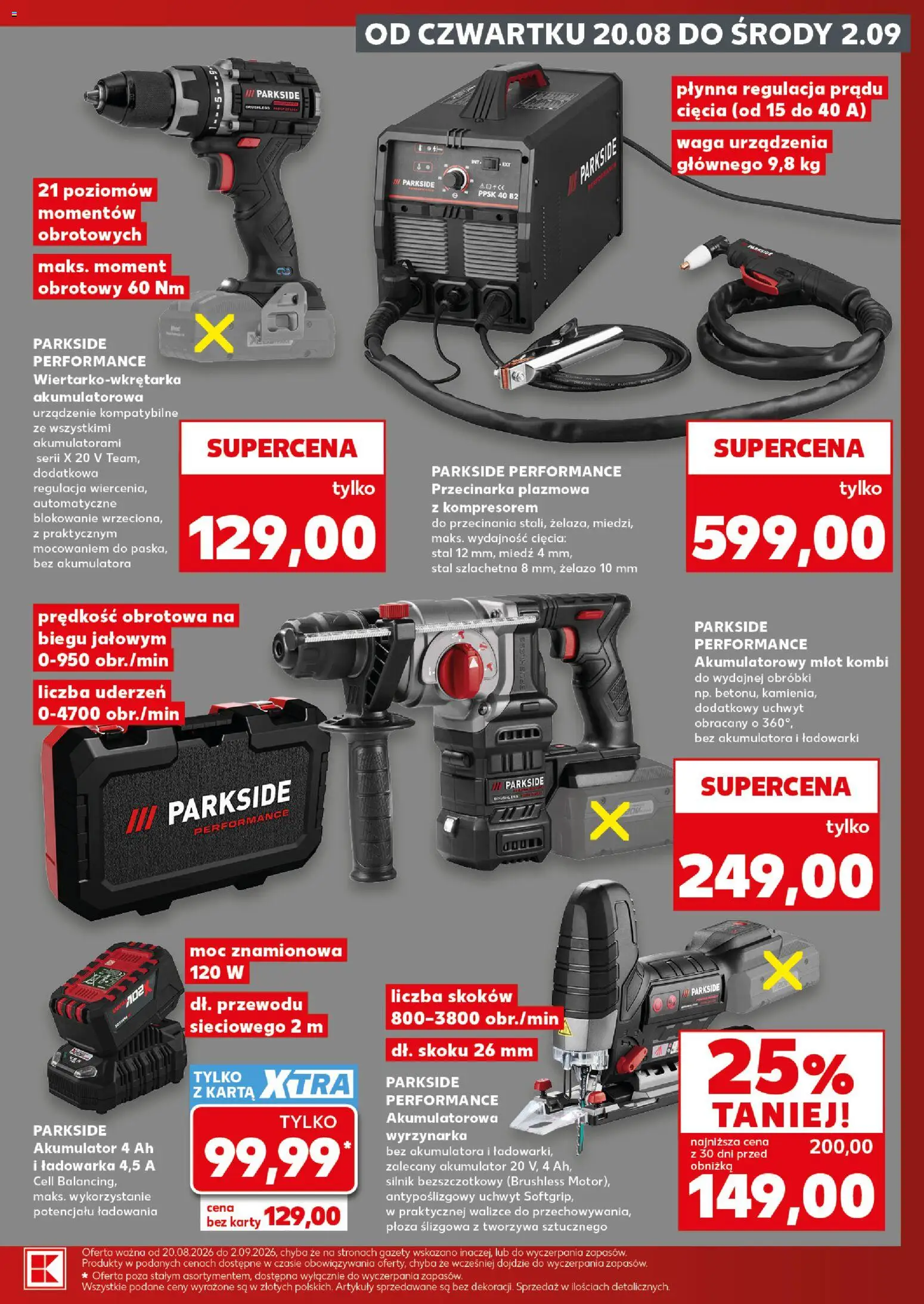 Kaufland Polsko leták - Złap okazje od 20.08.2026 | Strana: 3 | Produkty: Parkside, Karty