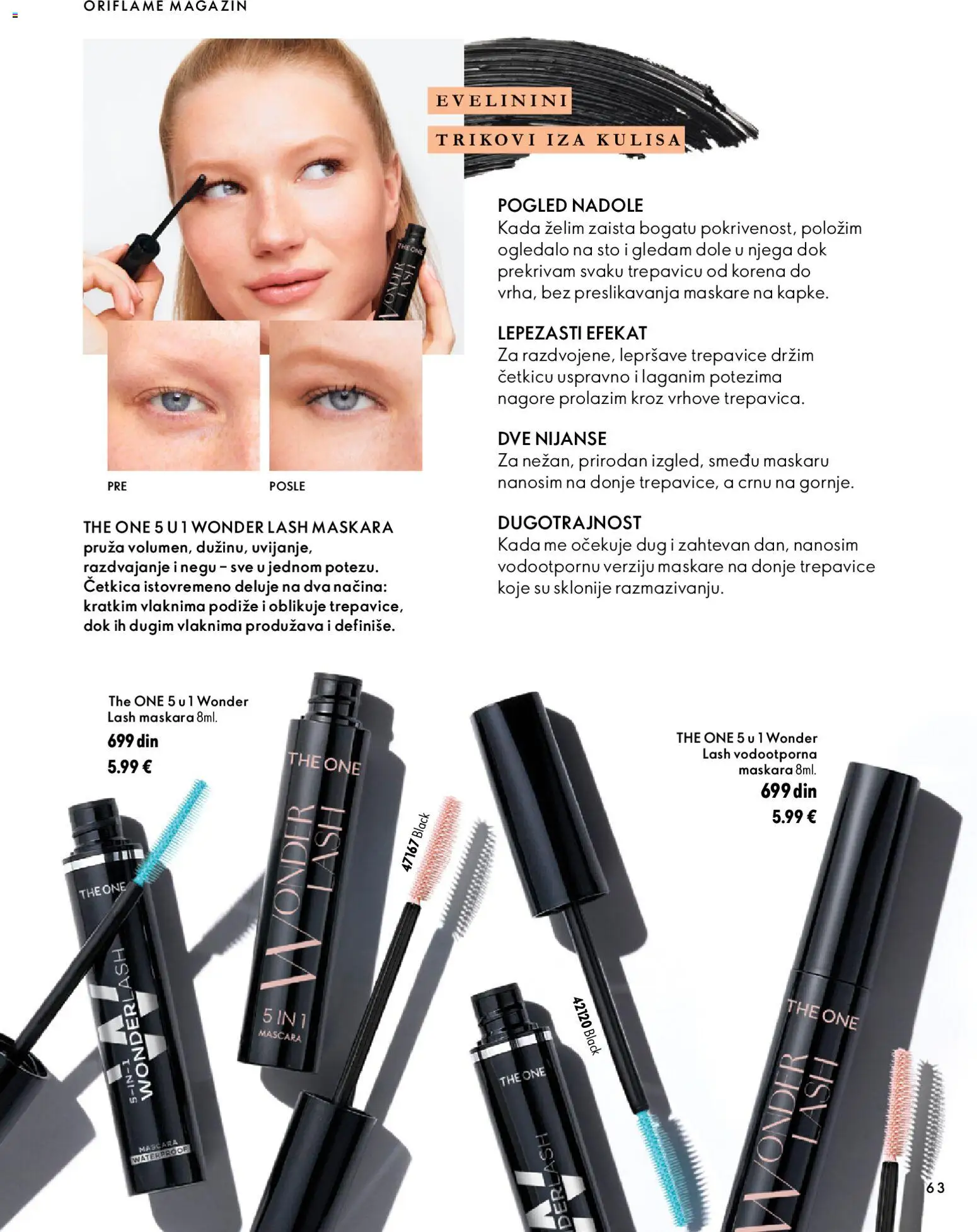 Oriflame katalog - važi od 18.11.2026 | Strana: 63 | Proizvode: Magazin, Sto, Maskara, Ogledalo