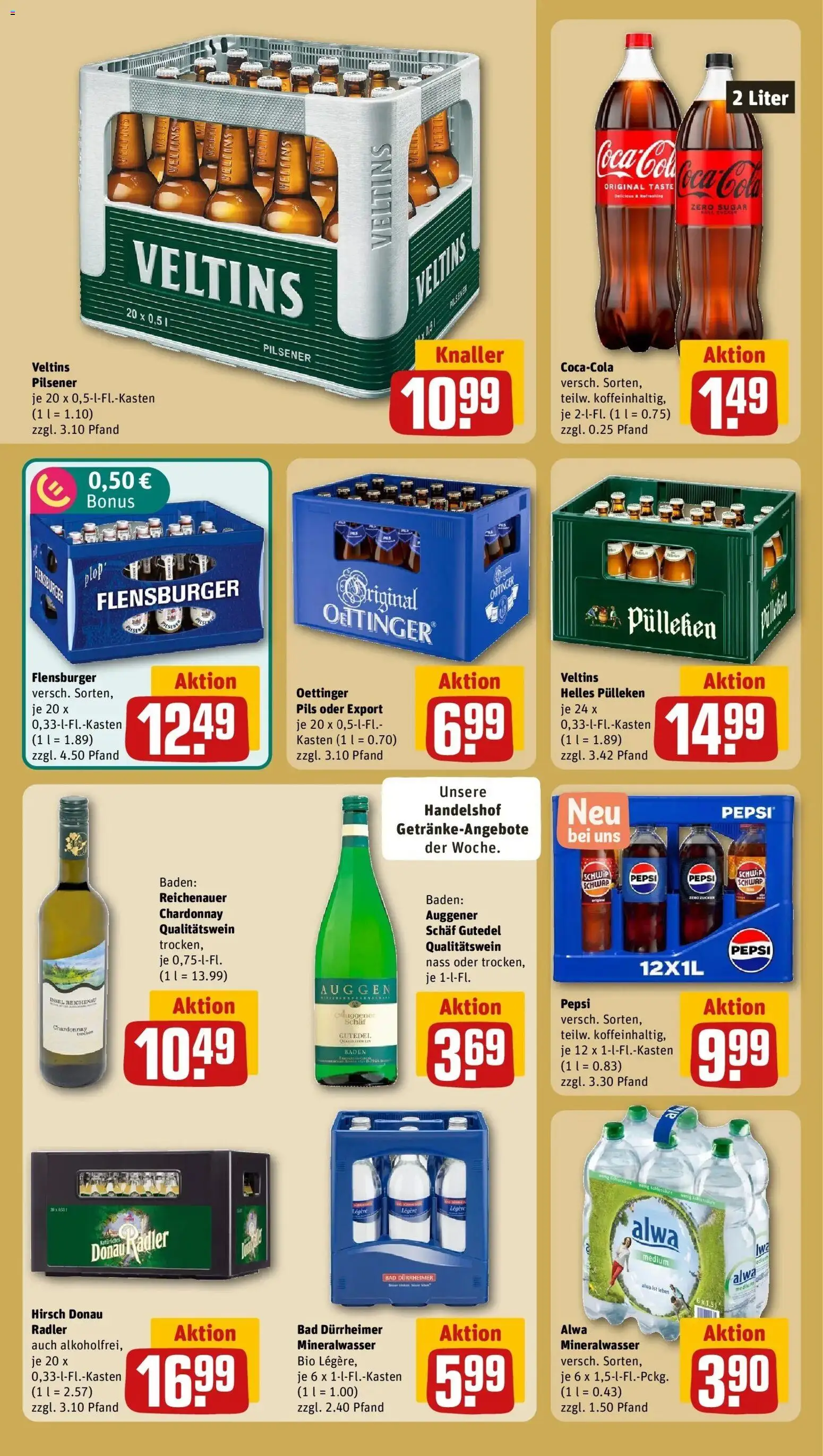 Rewe Prospekt Konstanz – gültig ab 10.08.2026 | Seite: 24 | Produkte: Pils, Mineralwasser, Pepsi, Veltins