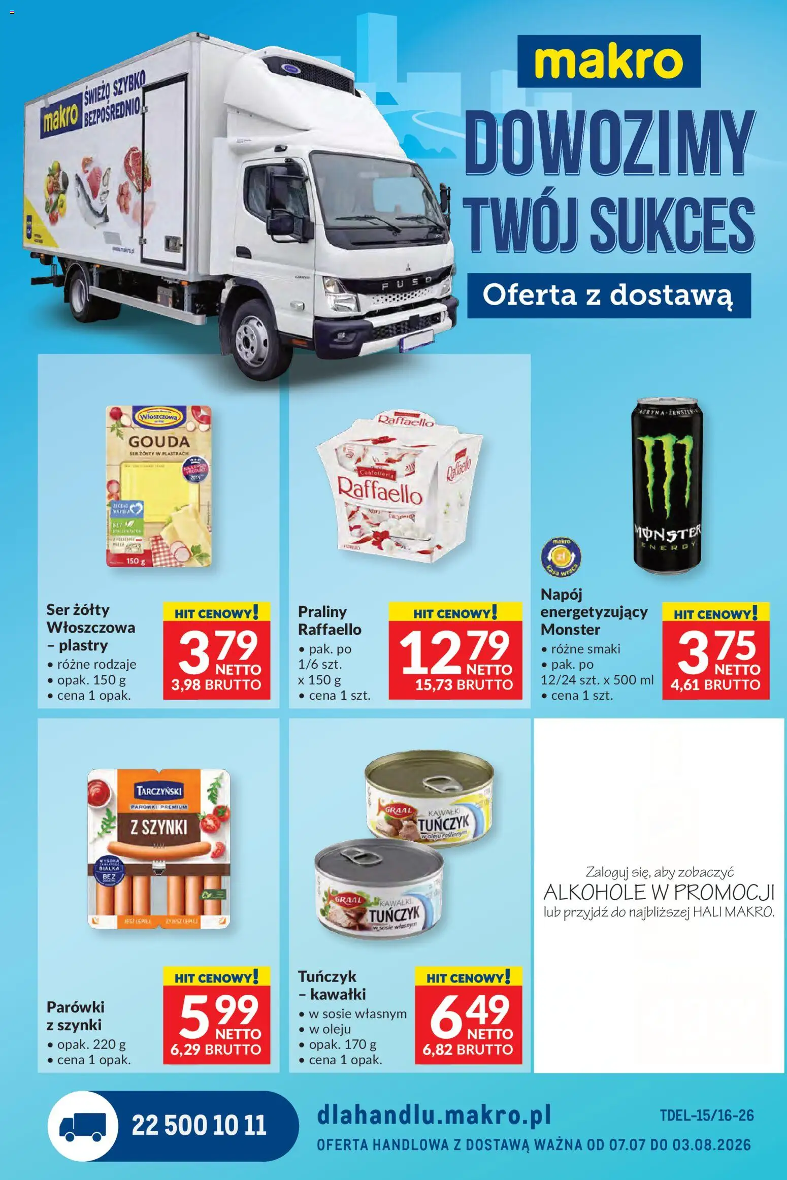 Makro gazetka - Dystrybucja do sklepów od 07.07.2026 | Strona: 1 | Produkty: Ser żółty, Praliny, Rosliny, Ser