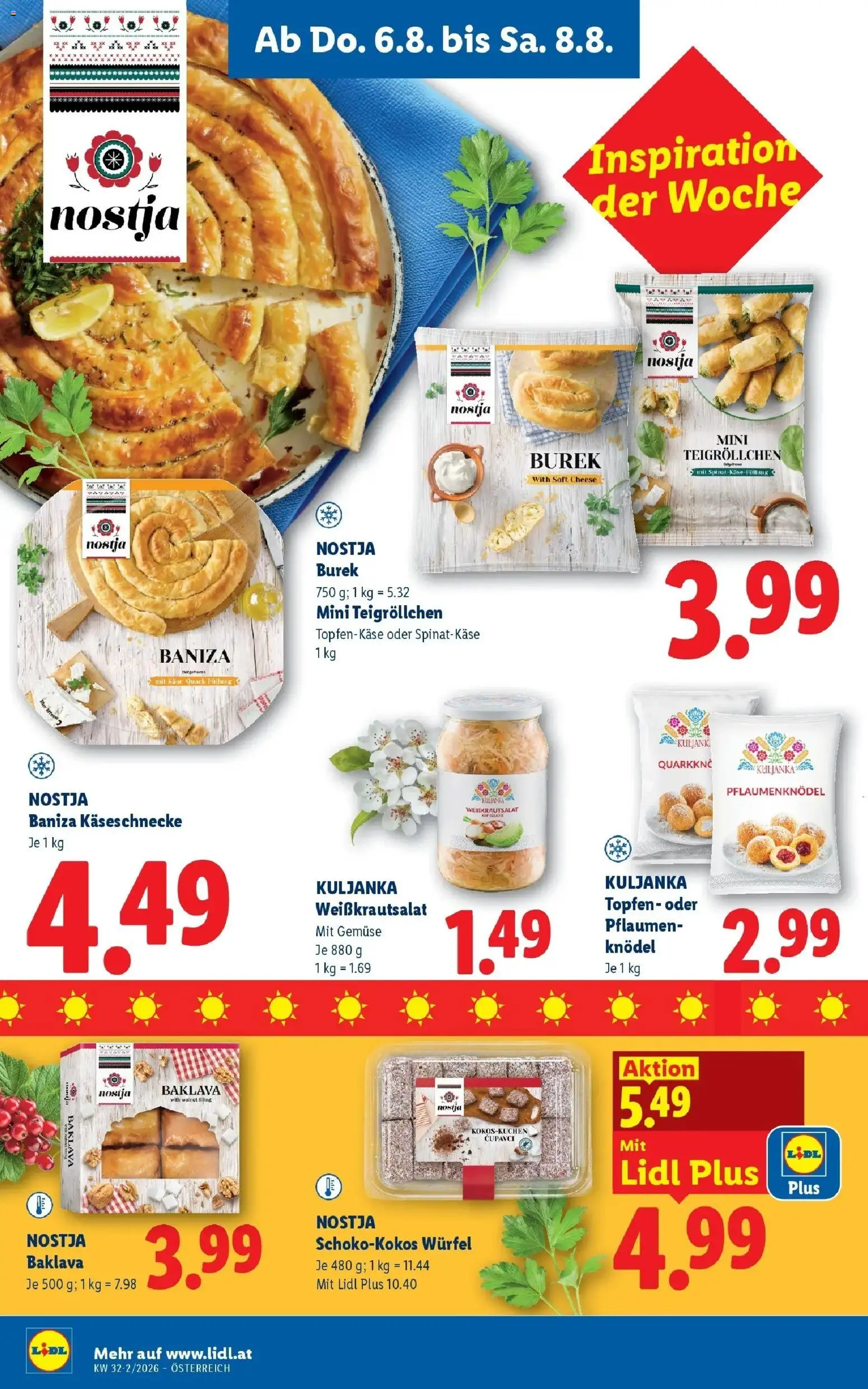 Lidl Flugblatt - Fohnsdorf, Neunkirchen, Graz ab 06.08.2026 - Angebote ab donnerstag | Seite: 16 | Produkte: Gemüse, Sauerkraut, Käse