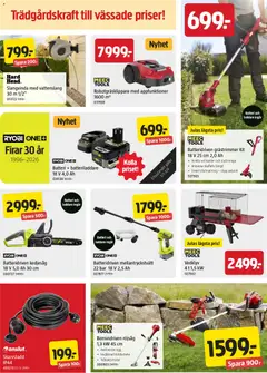 Jula erbjudanden - Förhandsvisning av reklamblad från butik Jula aktuell från 21.05.2026 | Sida: 2 | Produkter: Vattenslang, Robotgräsklippare, Grästrimmer, Laddare