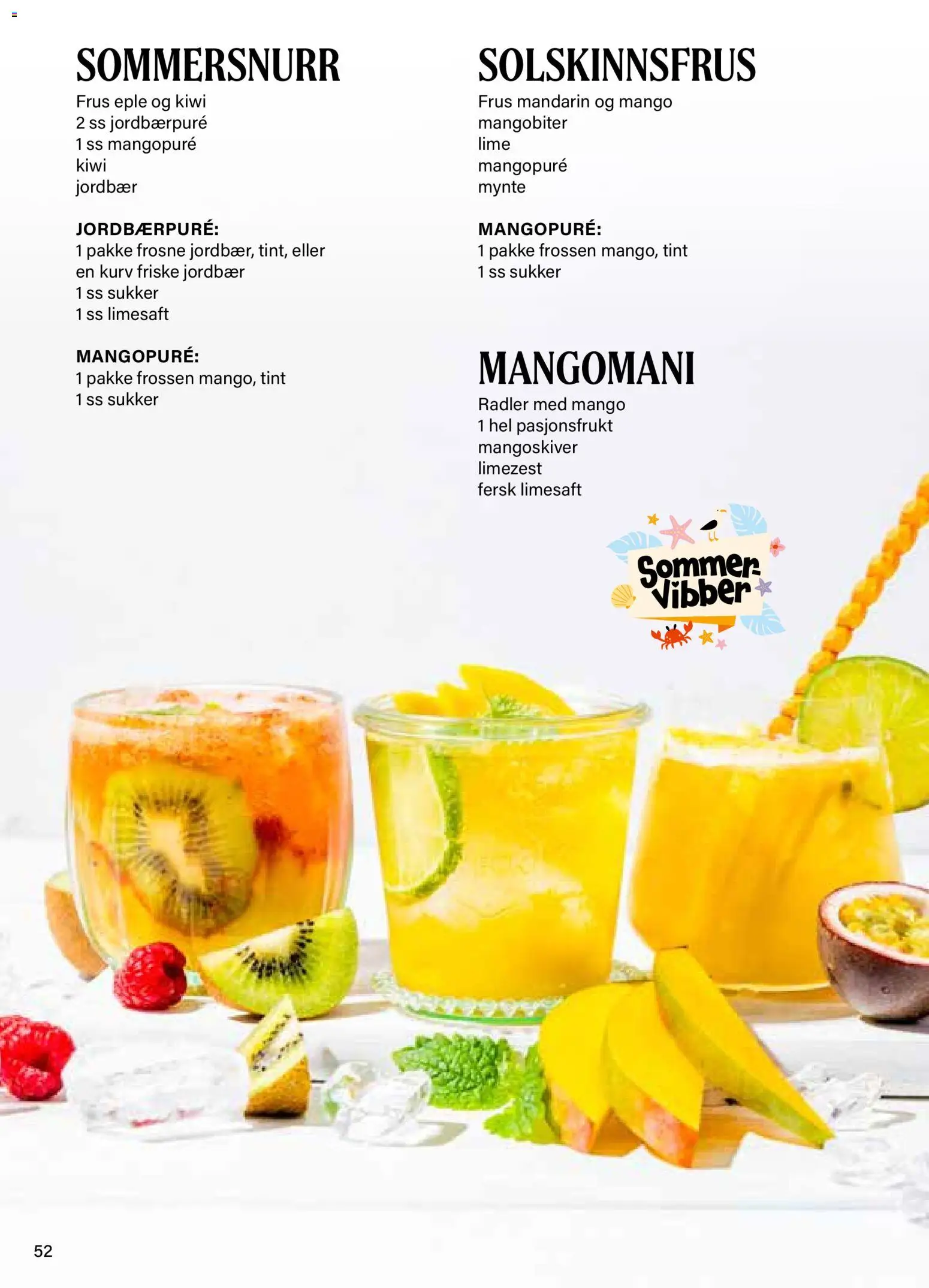 {H1} | Side: 52 | Produkter: Cremă după plajă, Mango, Mynte, Kurv