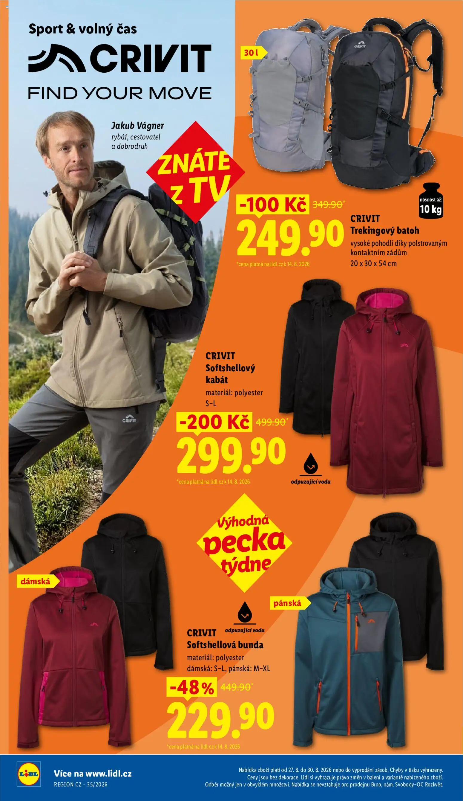 Lidl leták od 27.08.2026 | Strana: 36 | Produkty: Bunda, Kabát, Batoh, Tv