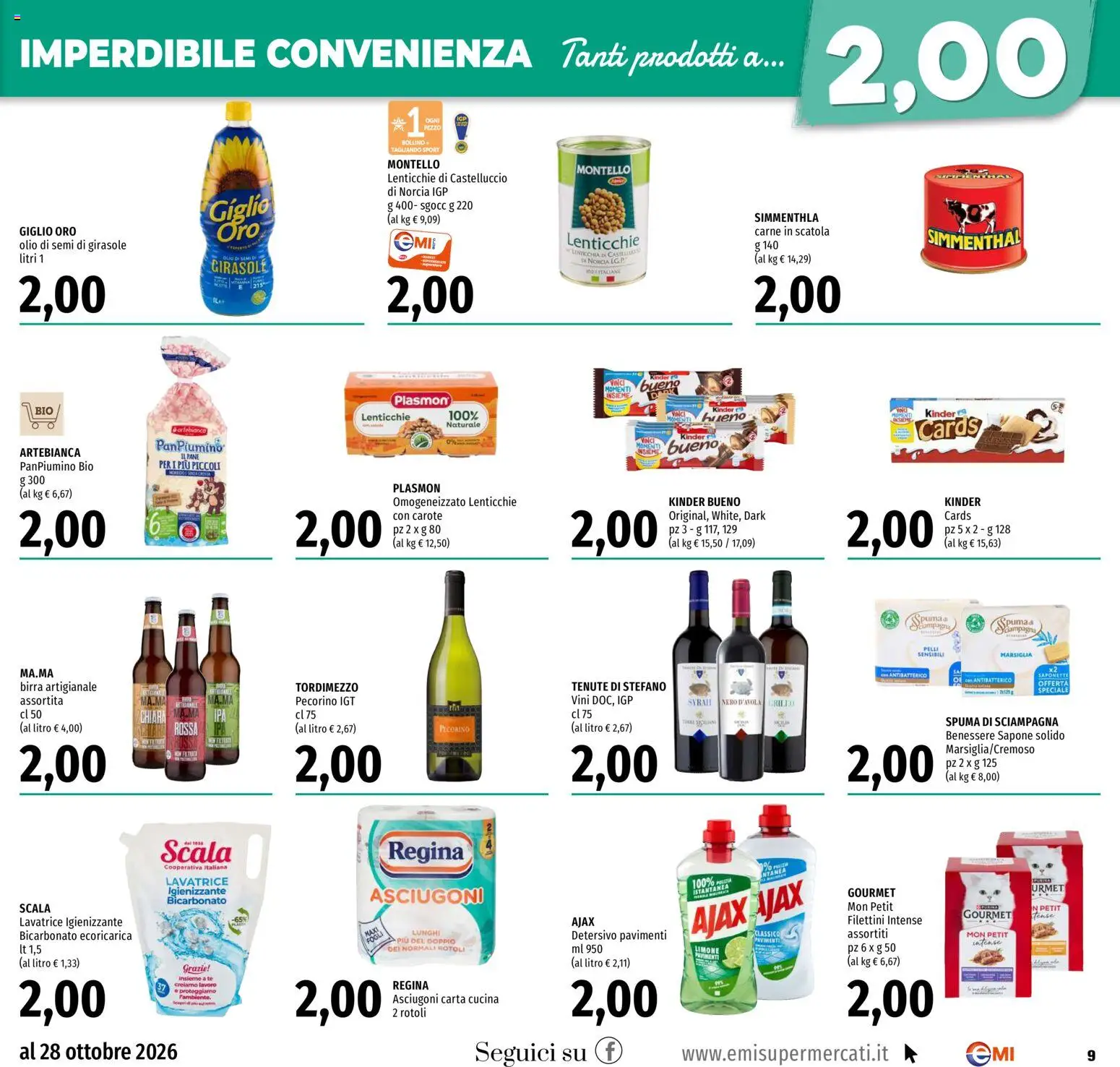 Volantino EMI del 15/10/2026 | Pagina: 9 | Prodotti: Sapone, Birra Artigianale, Carne, Scatola