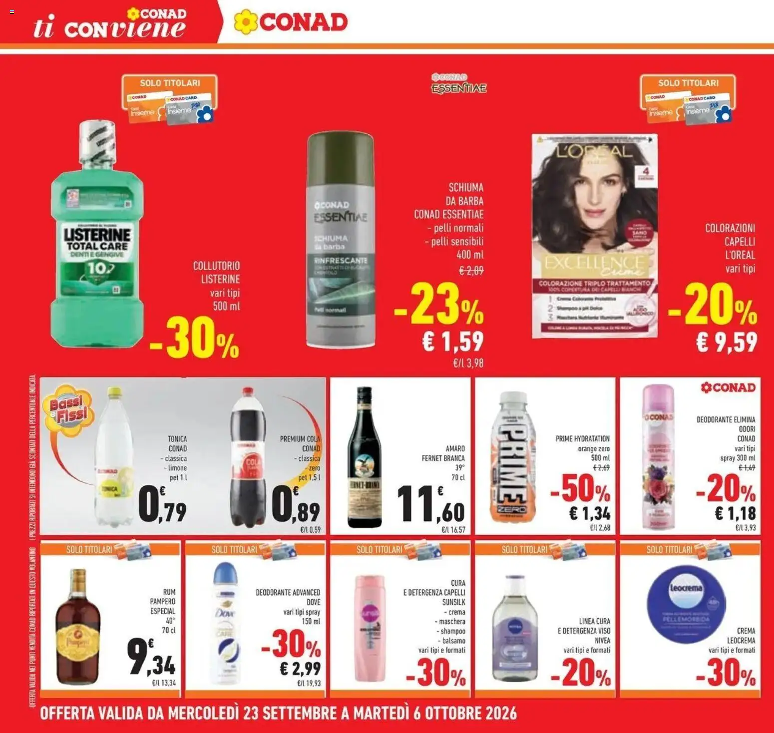 Volantino Conad dal 23/09/2026 > Anteprima | Pagina: 36 | Prodotti: Crema, Deodorante, Fernet, Limone